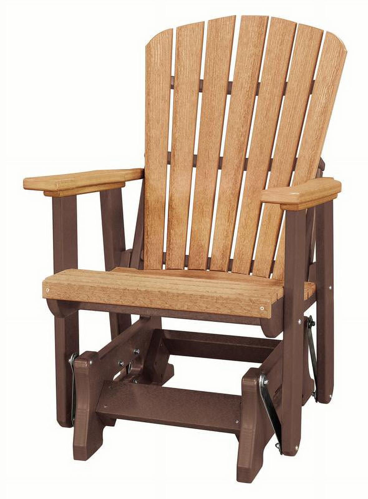 Cedar and Tudor Brown Recycled Poly Resin Outdoor Glider Chair