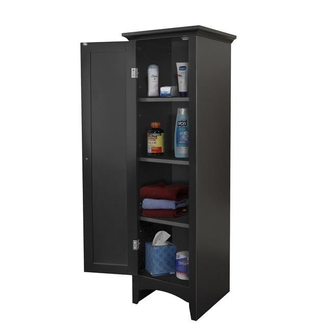 OS Home & Office One Door Kitchen Storage Pantry in Black