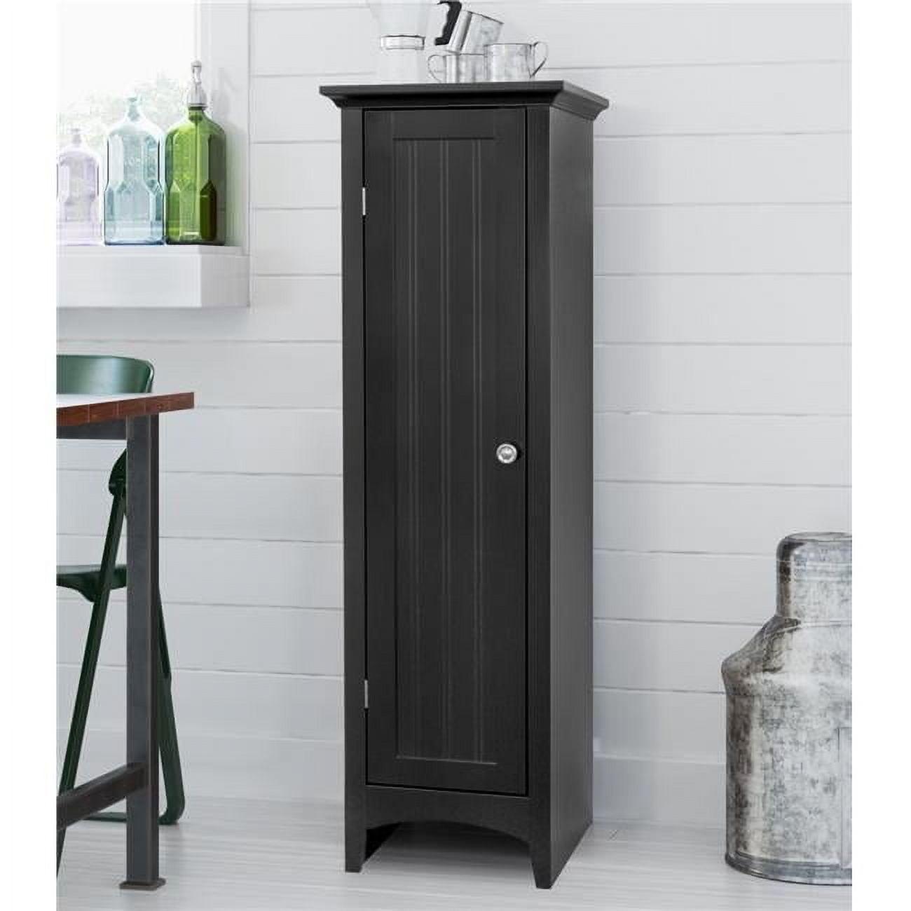 OS Home & Office One Door Kitchen Storage Pantry in Black