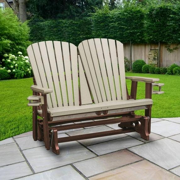 OS Home and Office Furniture Outdoor Gliding Plastic Bench