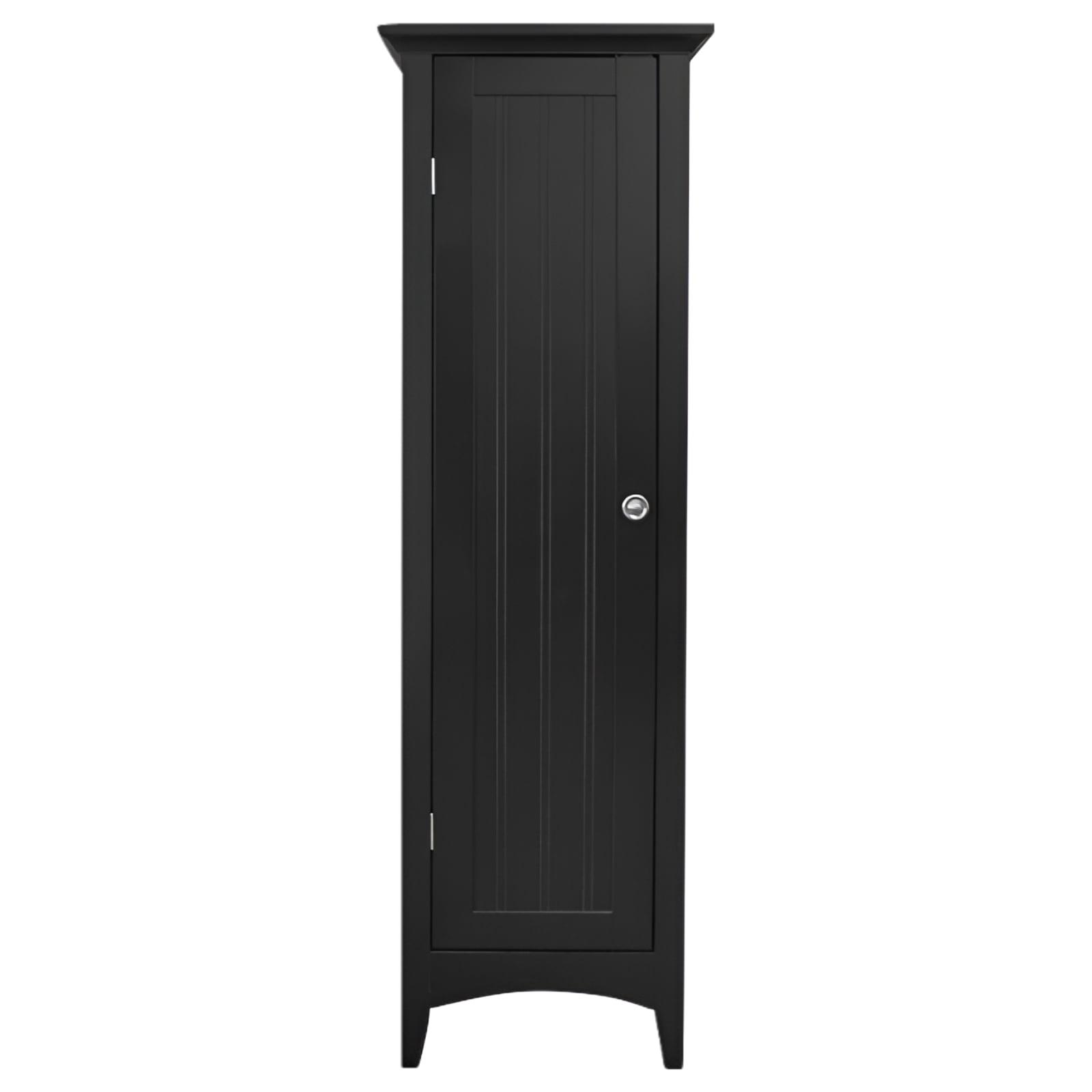 OS Home & Office One Door Kitchen Storage Pantry in Black