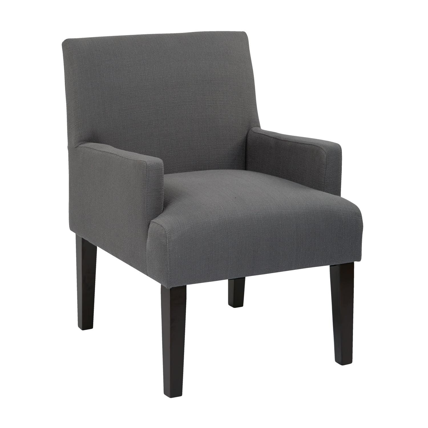 OS Home and Office Furniture Transitional Fabric Guest Chair in Charcoal