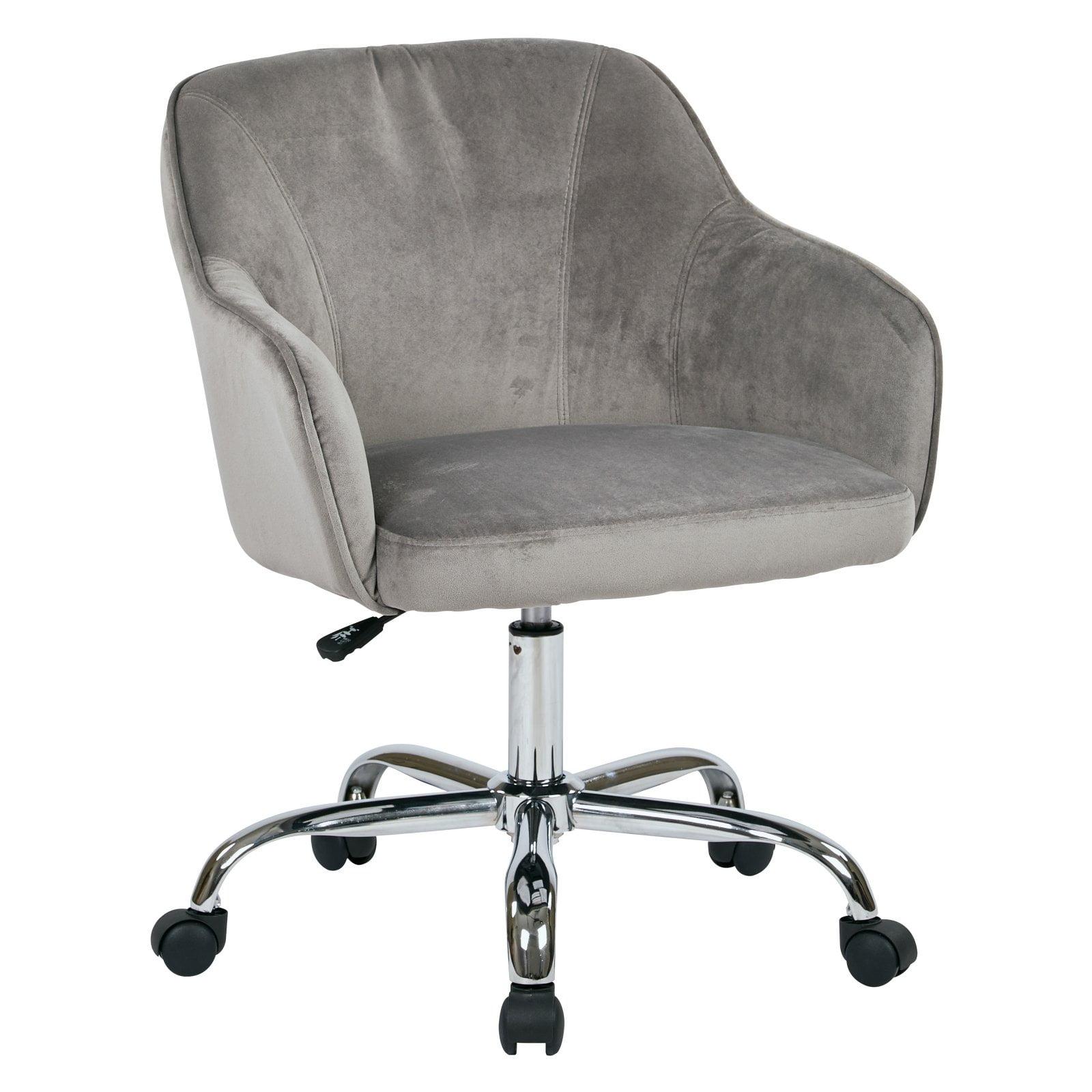 OSP Home Furnishings Bristol Task Chair with Charcoal Velvet Fabric