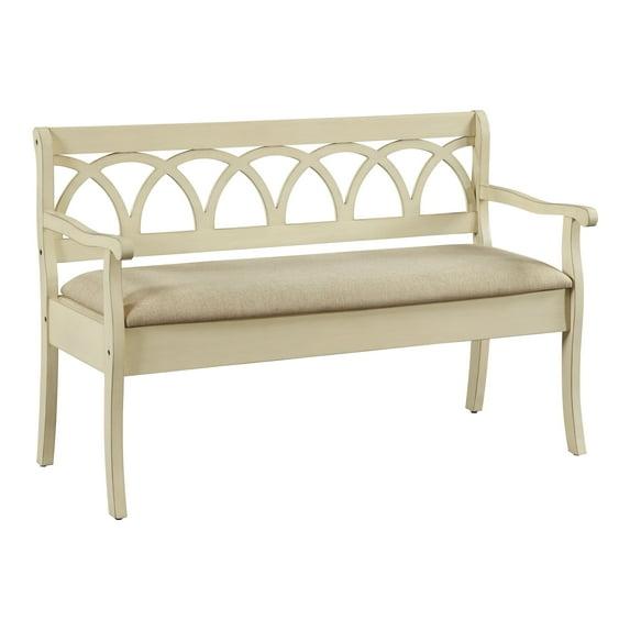 Coventry Storage Bench Beige/White - OSP Home Furnishings