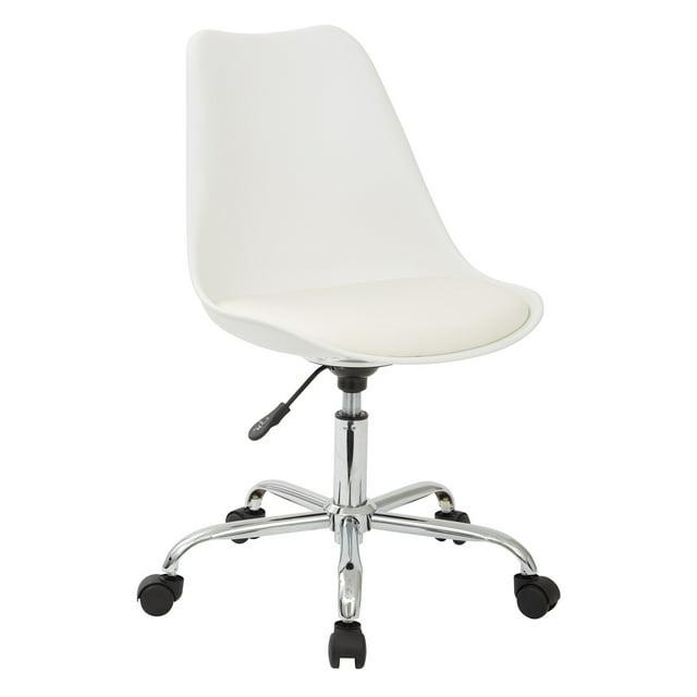 Emerson Office Chair: Pneumatic, Armless, Adjustable, Chrome Base - OSP Home Furnishings