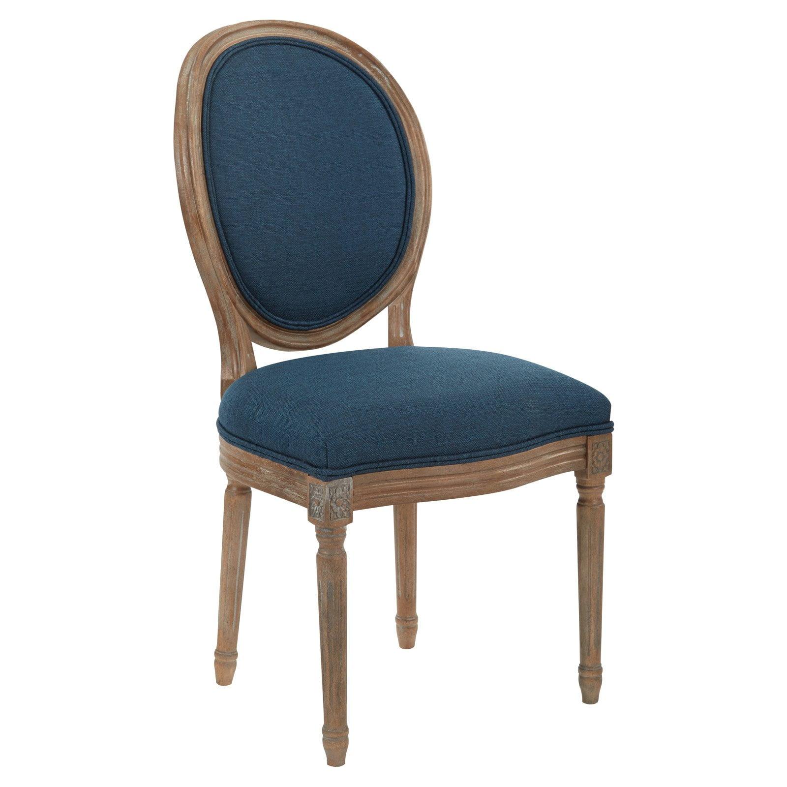 Azure Upholstered Wood Side Chair with Oval Back Design