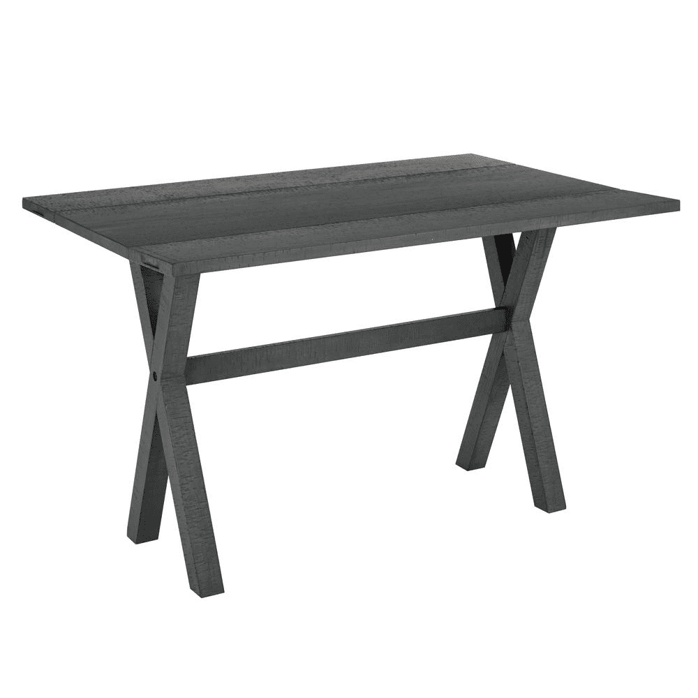 OSP Home Furnishings McKayla Flip Top Table in Distressed Washed Grey Finish