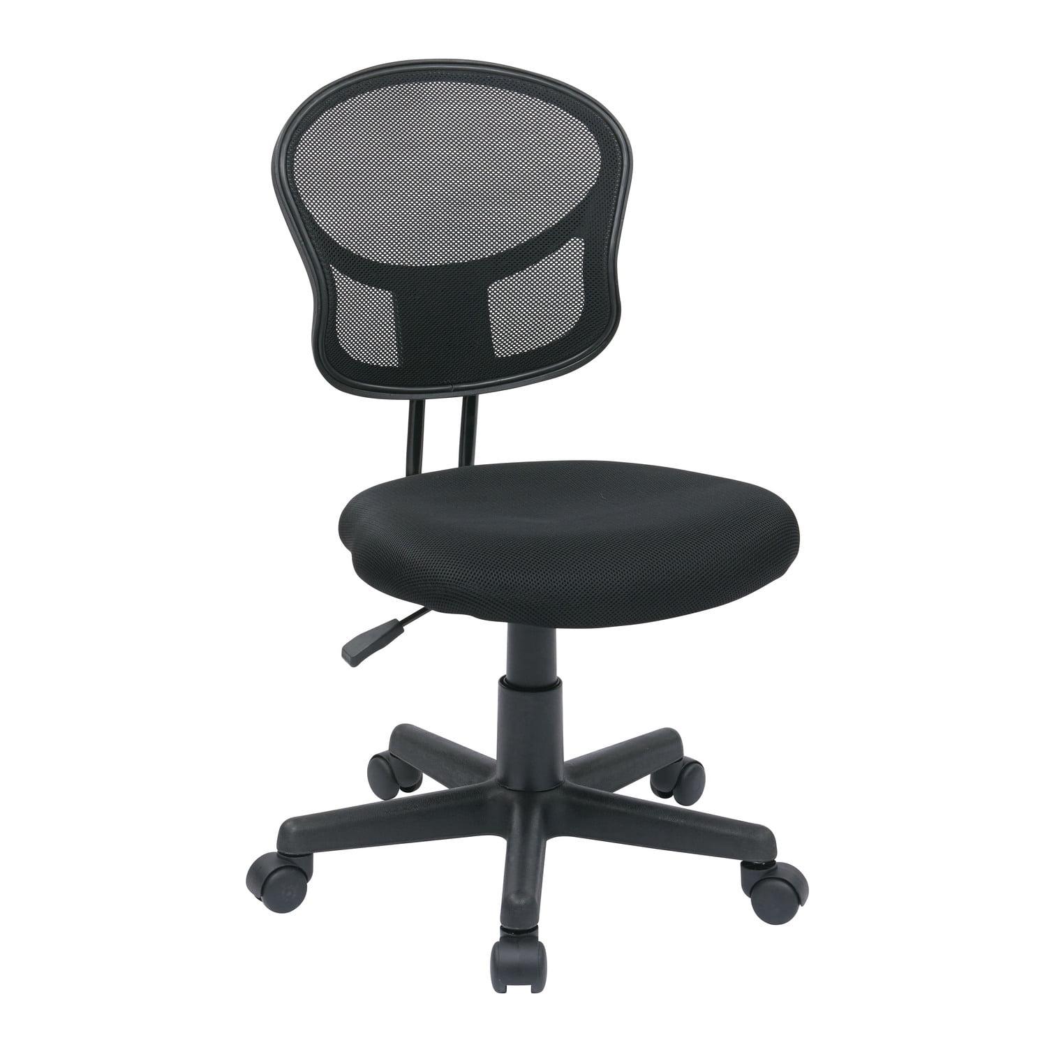 OSP Home Furnishings Mesh Task Chair in Black Fabric