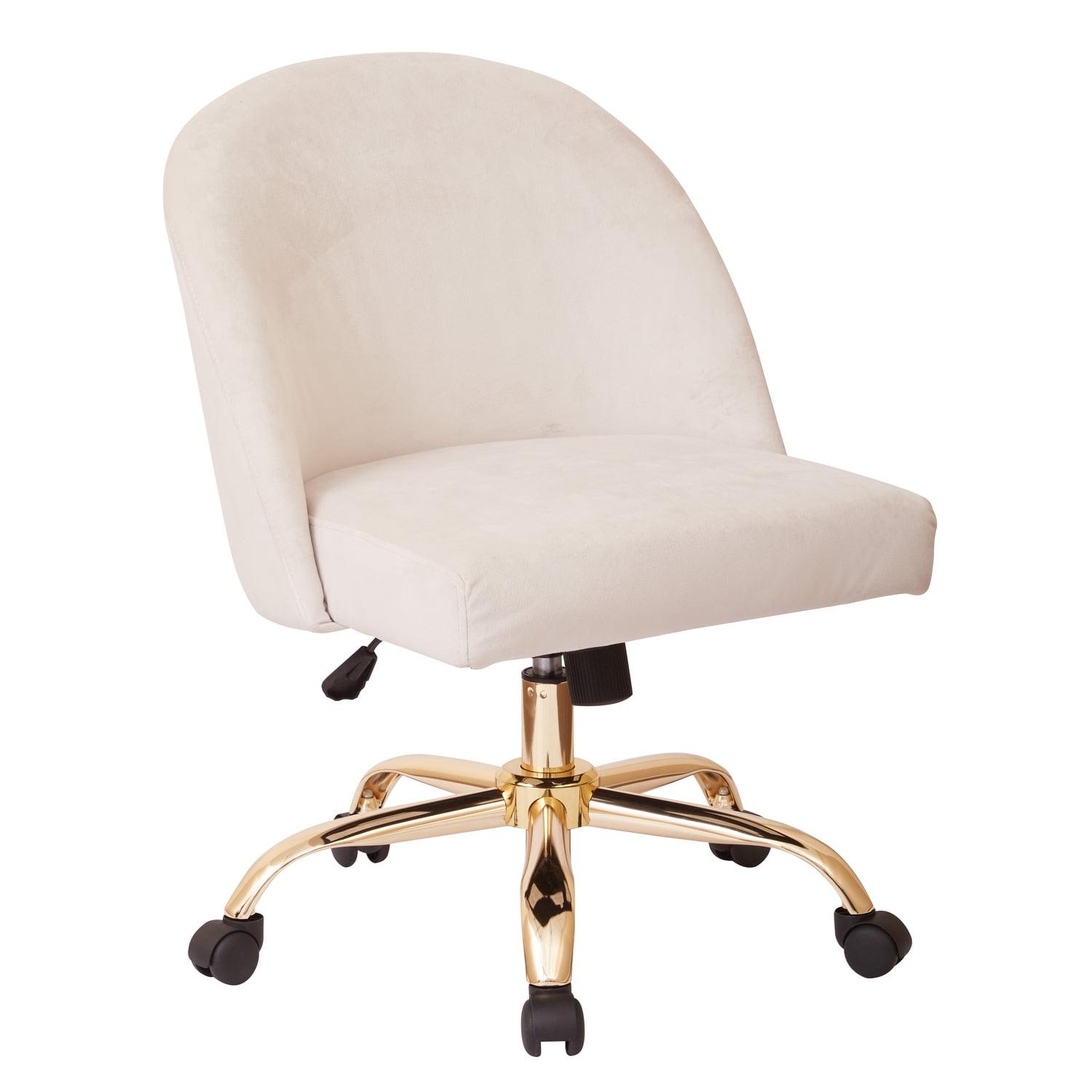 Layton Mid-Back Oyster Pearl Velvet Swivel Task Chair