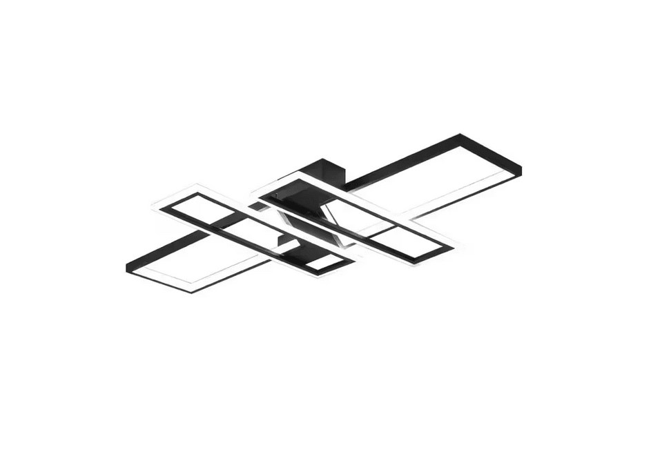 Black Aluminum Geometric LED Dimmable Ceiling Light