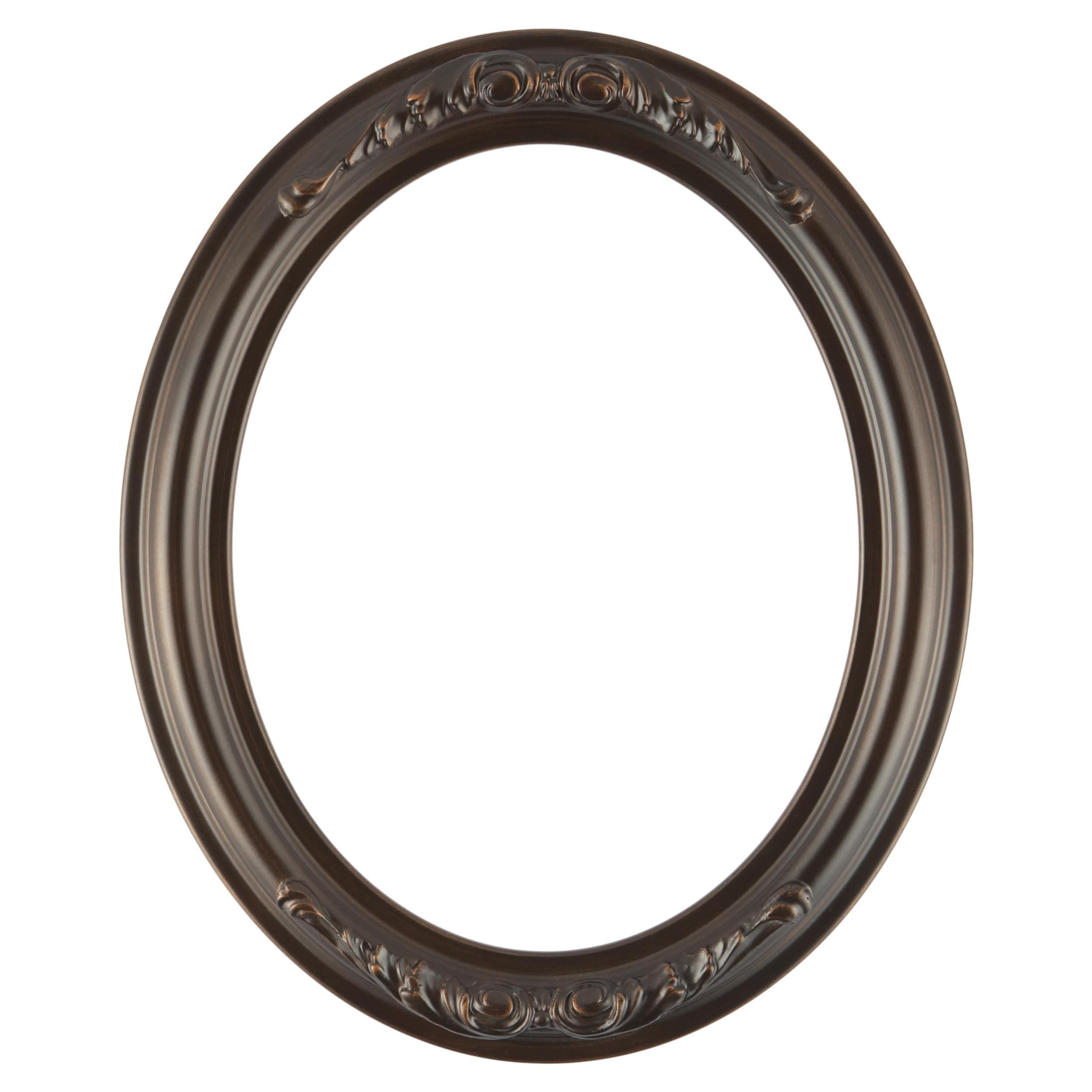 OVALCREST by The OVALCREST Mirror Store Florence Framed Oval Mirror in Rubbed Bronze - Antique Bronze 19x23
