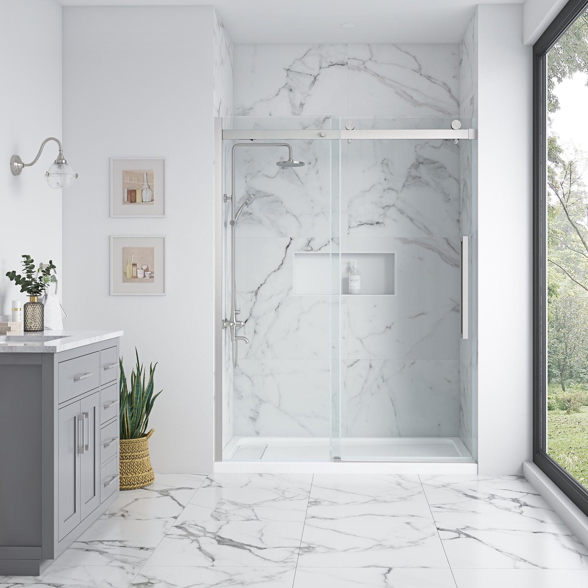 OVE Decors Bel Soft Close 60" x 78" Frameless Sliding Soft Close Shower Door