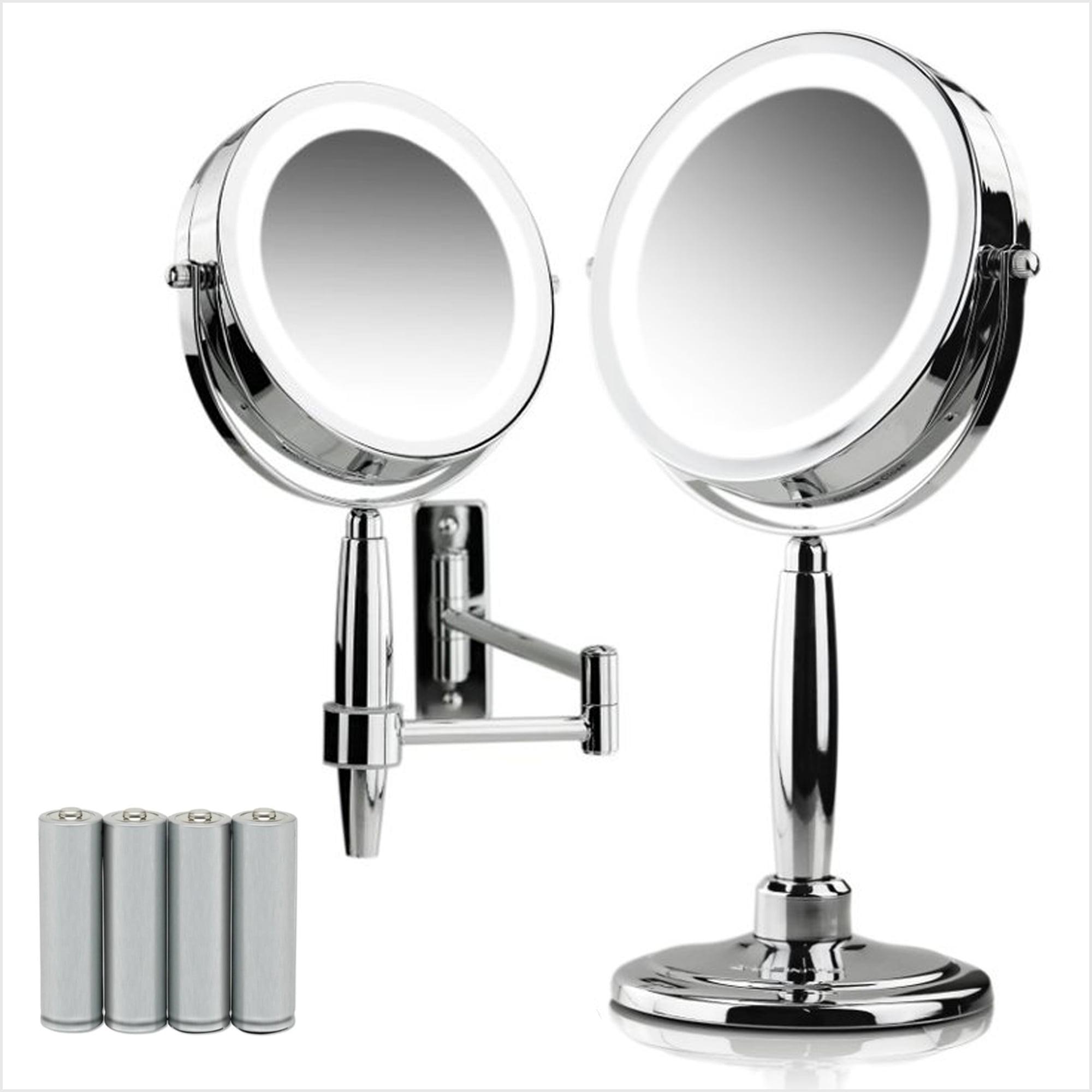 7'' Silver Wall Mounted LED Magnifying Mirror