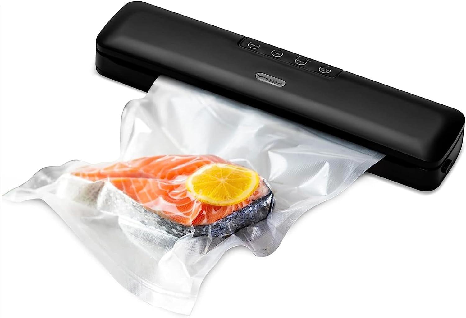 Ovente Ovente Automatic Vacuum Sealer Machine With Sealing Bags And Tube, Black Sv2906B