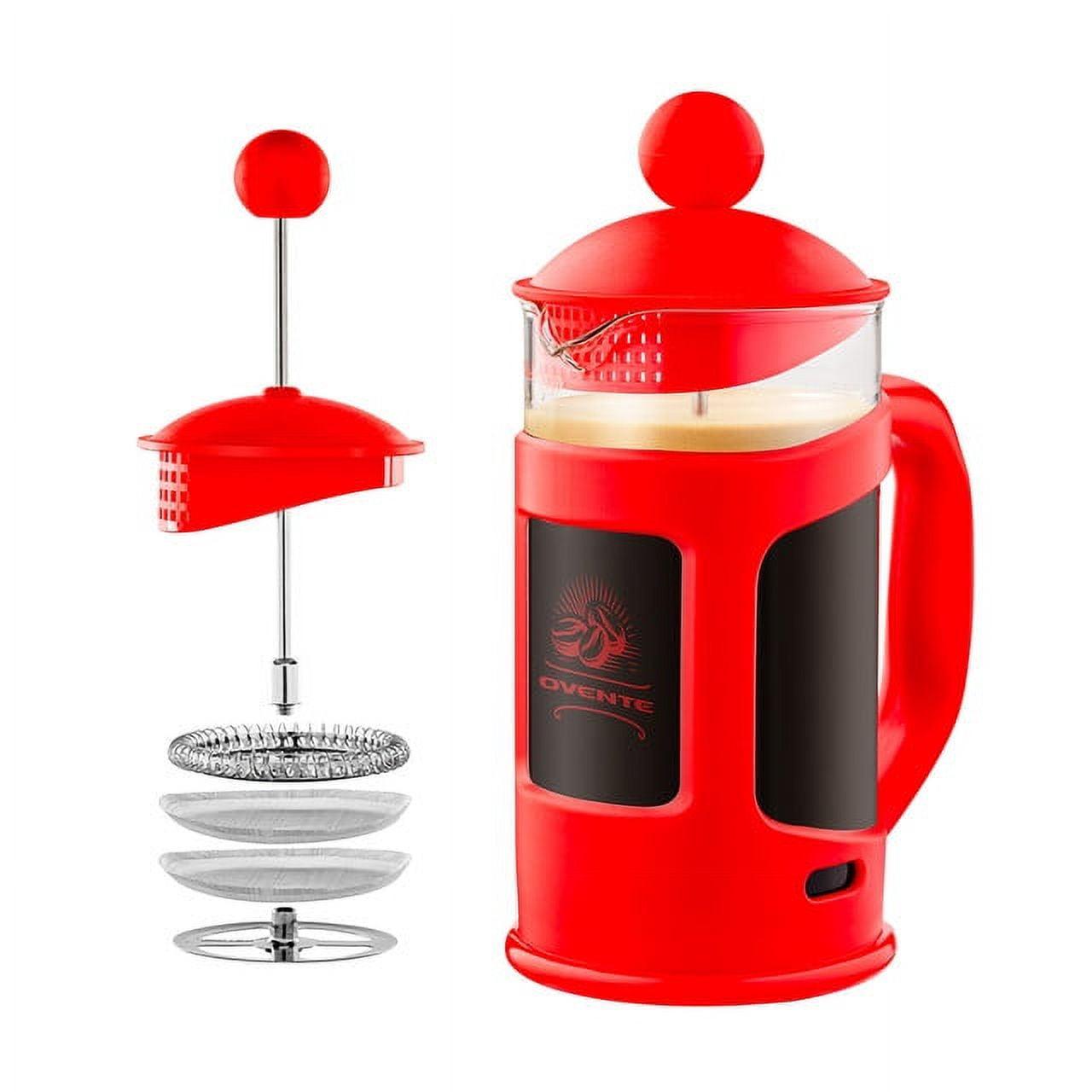 Ovente OVENTE 12 Ounce French Press Coffee Tea and Espresso 4 Filter Stainless-Steel FPT12R