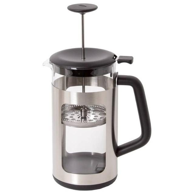 OXO 8 Cup French Press Coffee Maker - Black - 11294500: Stainless Steel & Glass, Nonslip Base, Manual, Hand Wash