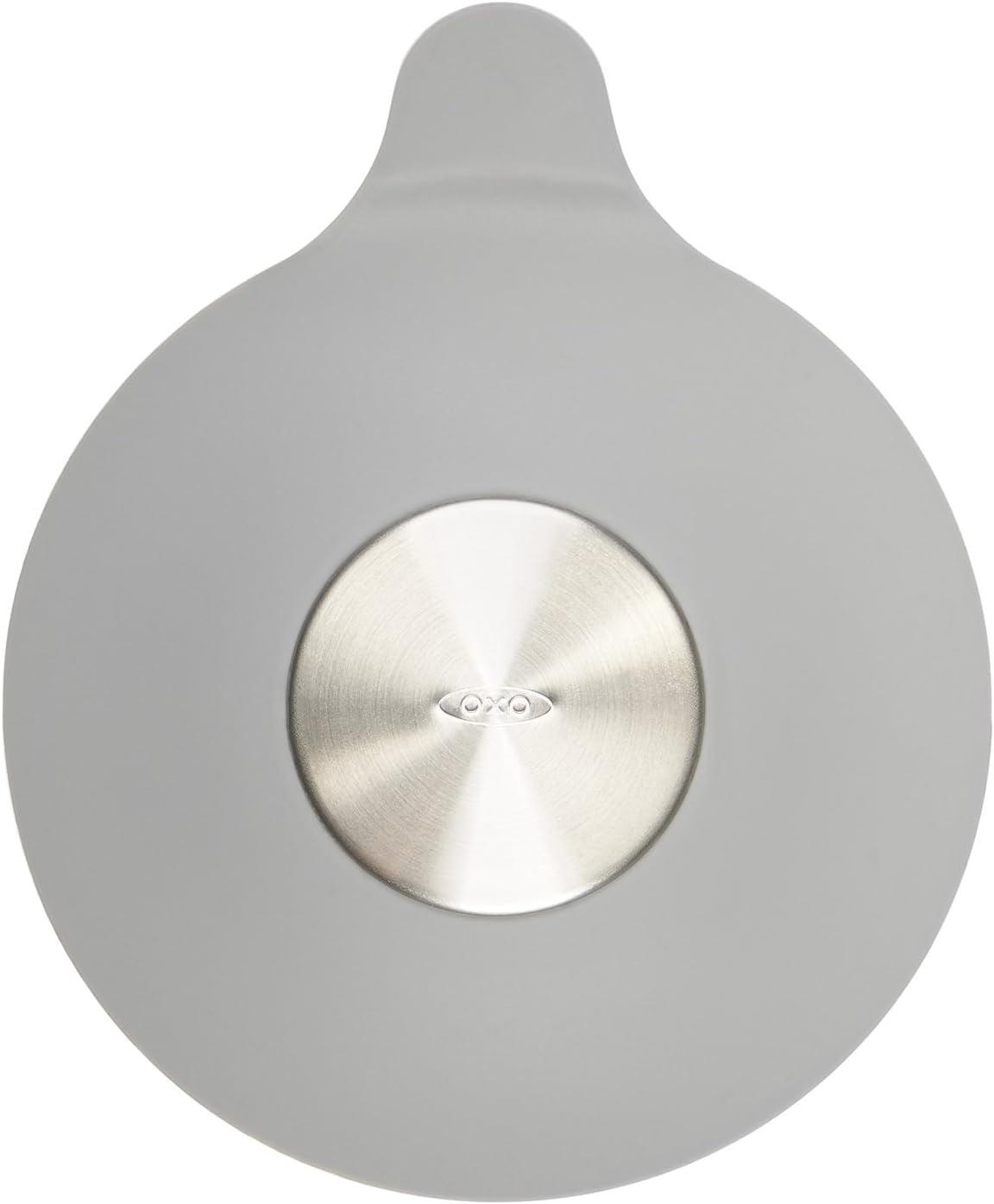 Bath Tub Drain Stopper Gray - OXO: Silicone & Stainless Steel, Easy Removal, Fits Standard Tubs