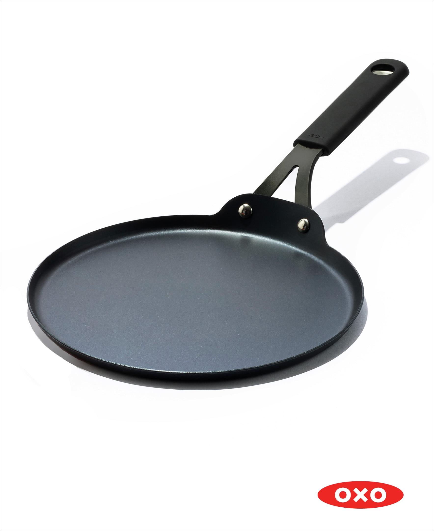 OXO Obsidian Carbon Steel 10" Crepe Pan with Silicone Sleeve