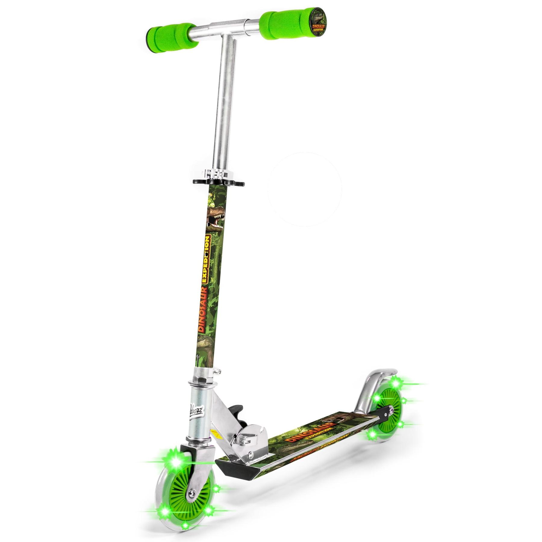 Dinosaur Expedition Foldable Scooter with Light-Up Wheels