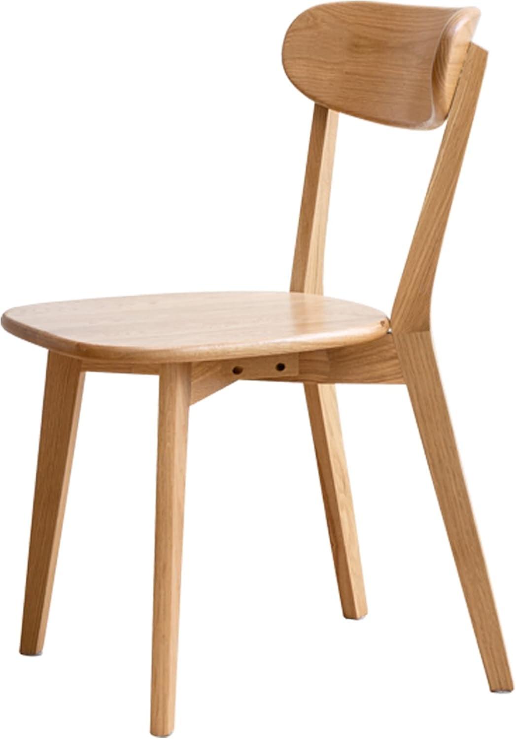 Resenkos Modern Farmhouse Wood Dining Chair with Oak Finish, Natural