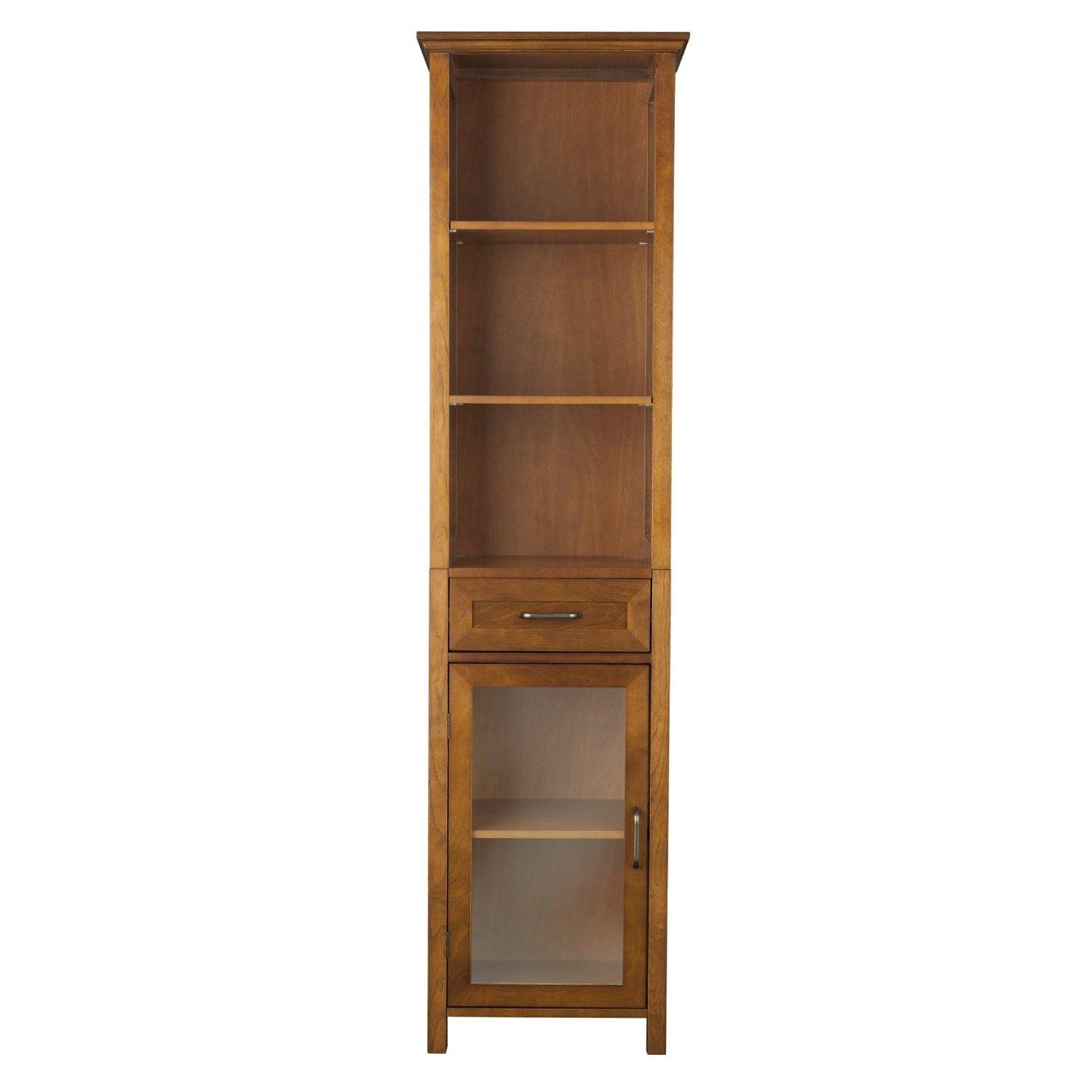 Avery Brown MDF Freestanding Cabinet with Adjustable Shelving