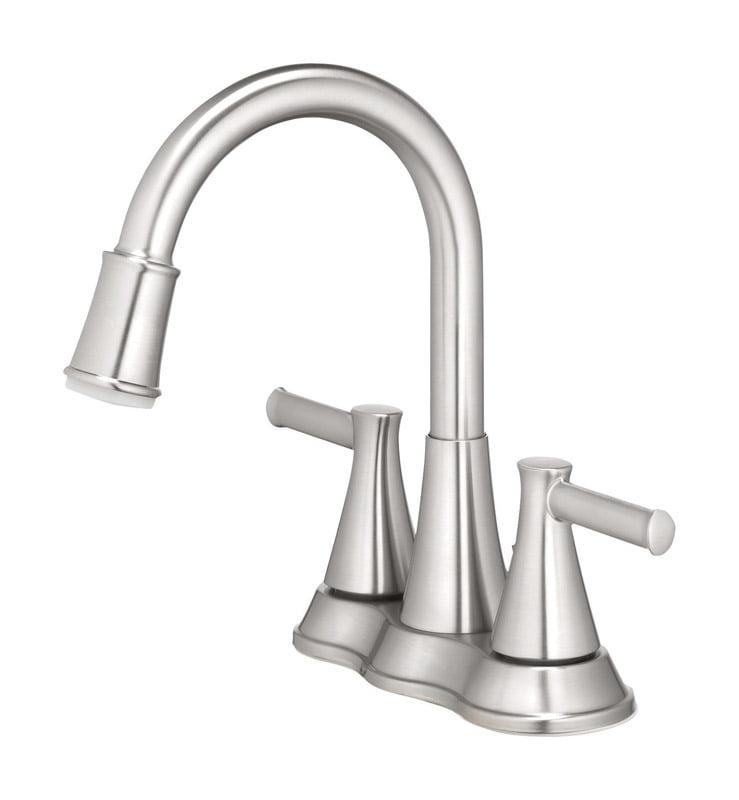 Doria Brushed Nickel Two-Handle High Arc Bathroom Faucet