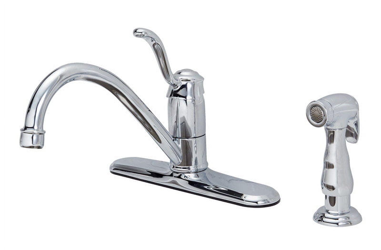 Chrome Mid Arc Kitchen Faucet with Pull-out Spray