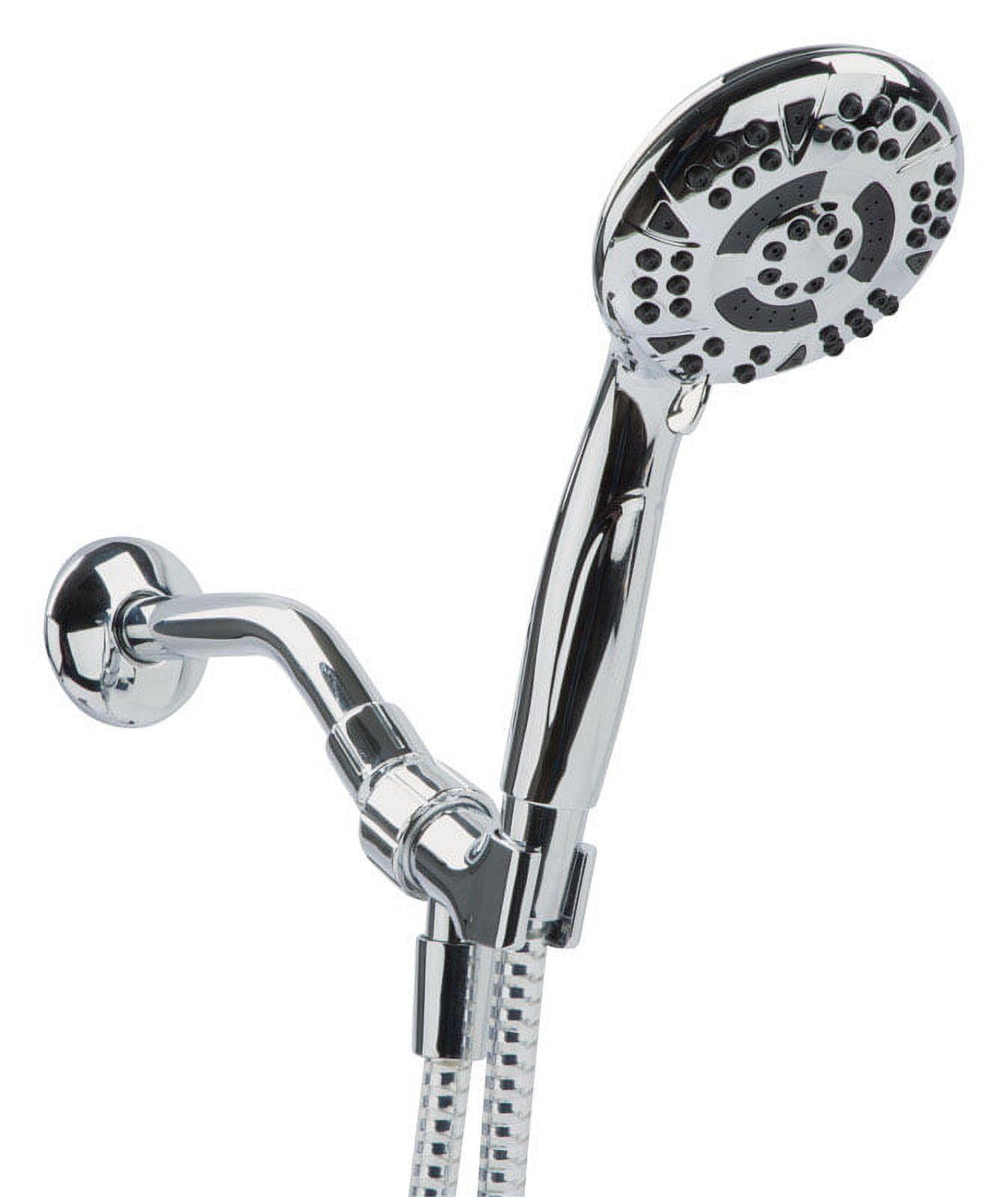 OakBrook Chrome 5-Setting Handheld Showerhead with Wall Mount