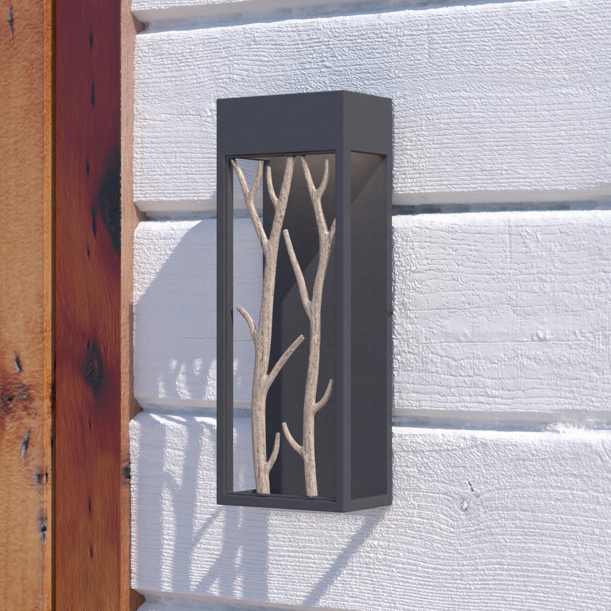 Ocala Black Steel Rustic LED Outdoor Wall Sconce