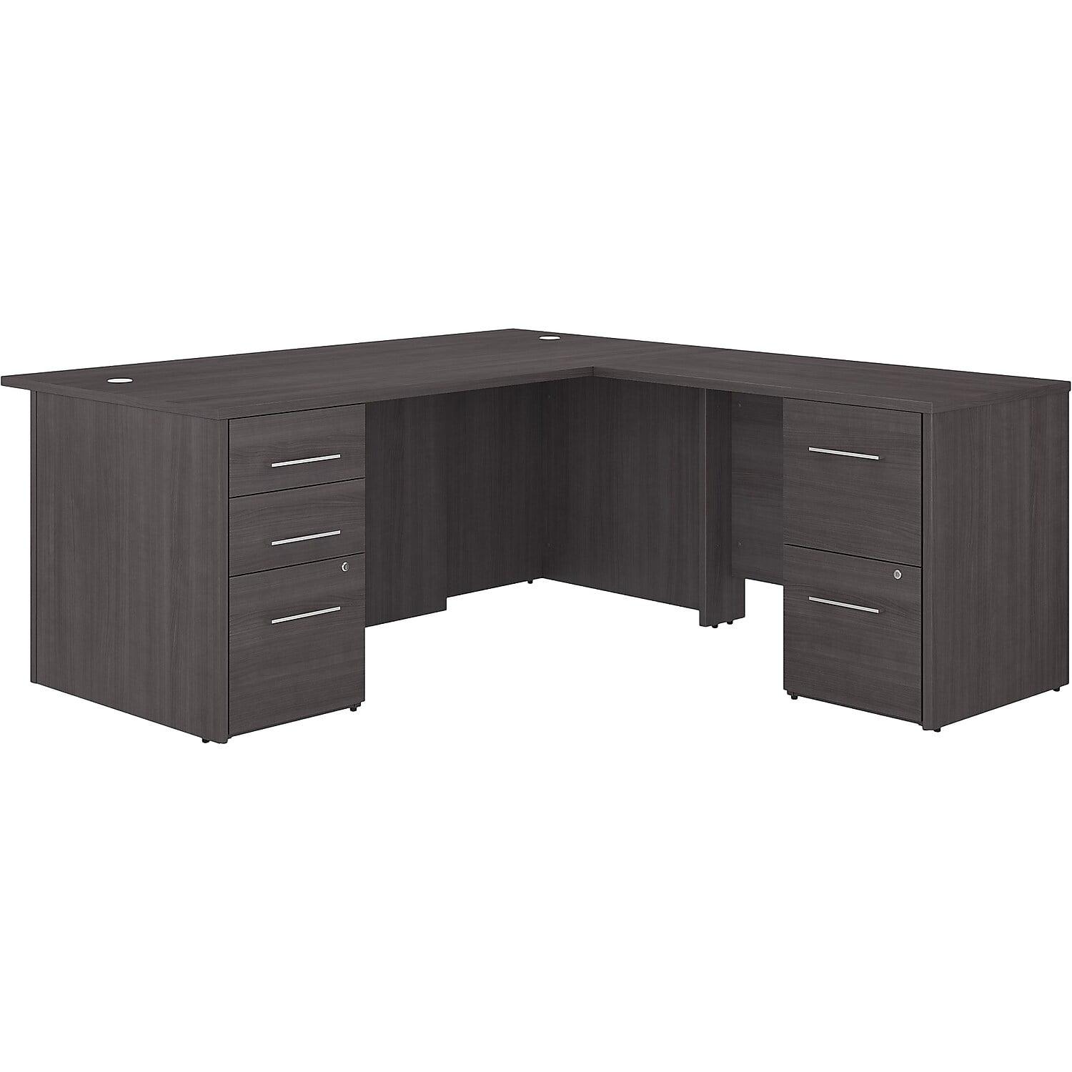 Office 500 72W L Shaped Executive Desk with Drawers