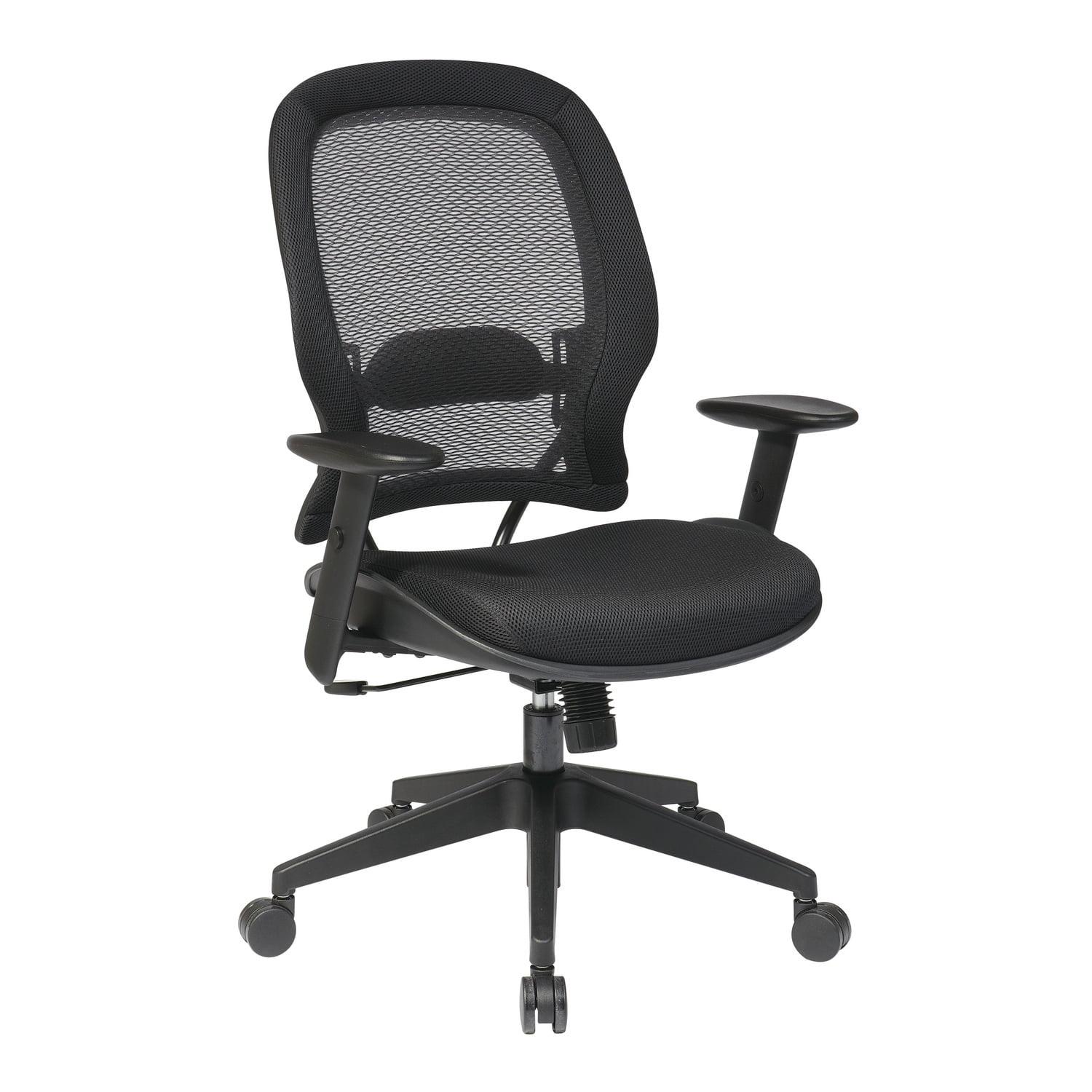 Black Mesh High Back Swivel Office Chair with Adjustable Arms