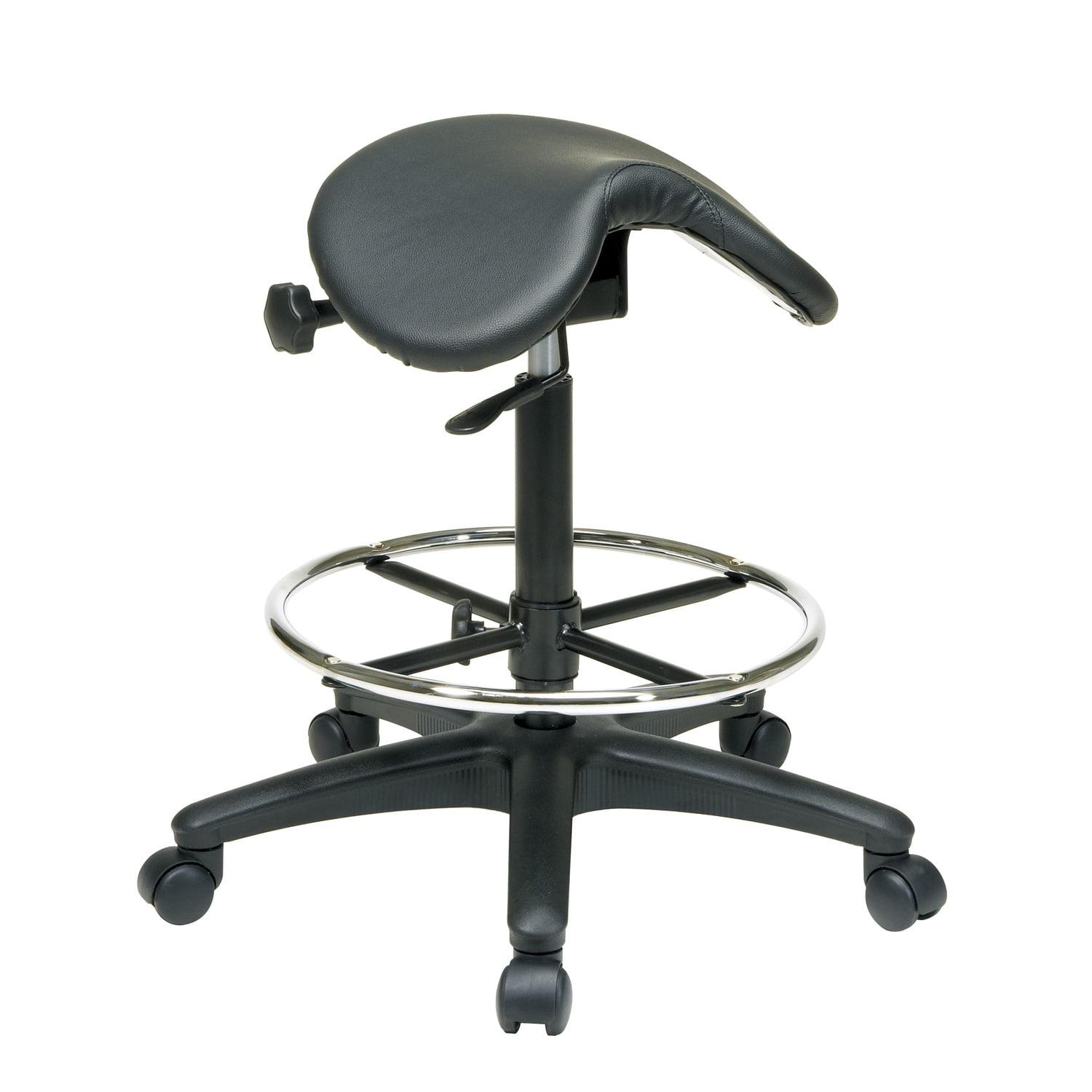 Office Star Products Backless Stool with Saddle Seat