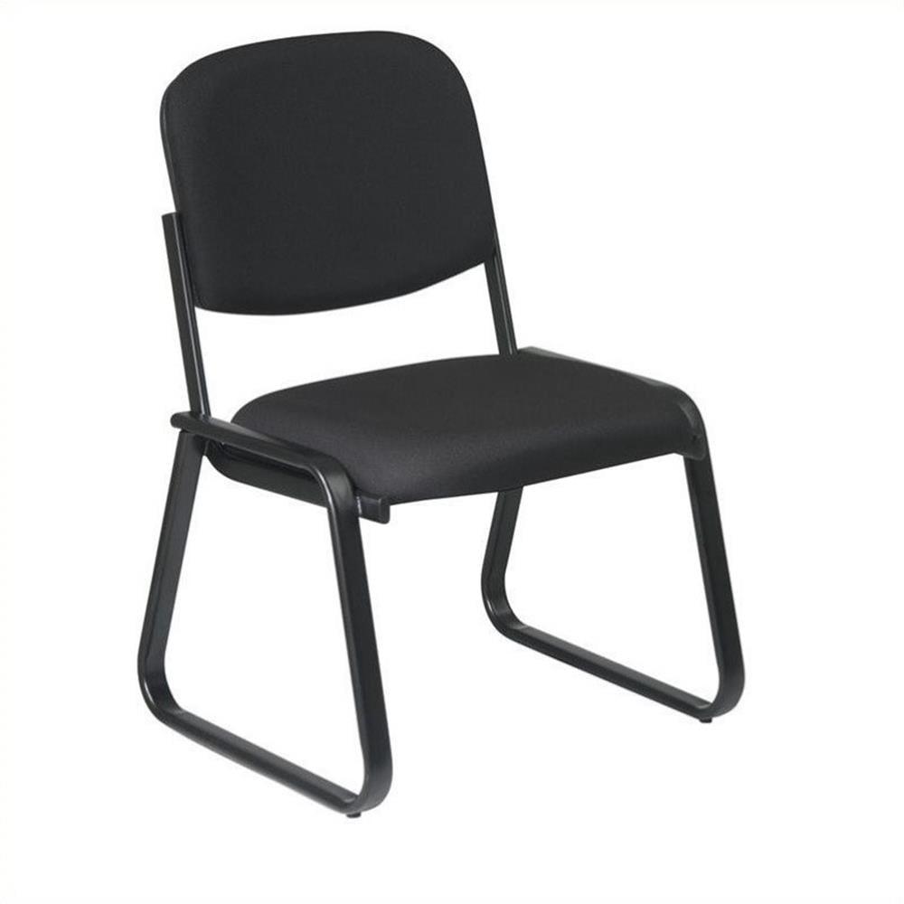 Office Star Products Deluxe Sled Base Armless Chair with Designer Plastic Shell