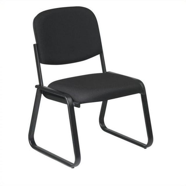 Office Star Products Deluxe Sled Base Armless Chair with Designer Plastic Shell