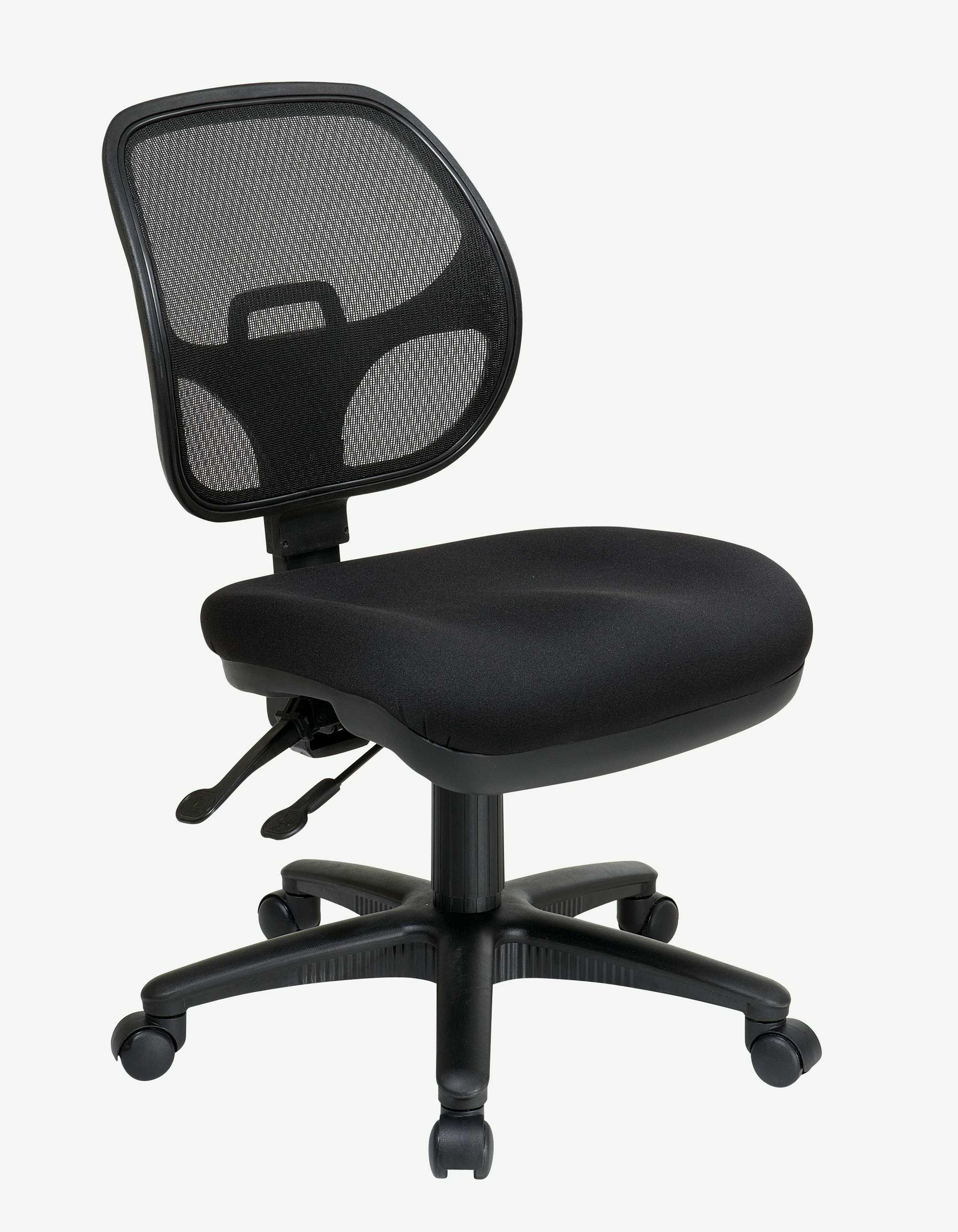 Ergonomic Black Mesh Armless Swivel Task Chair