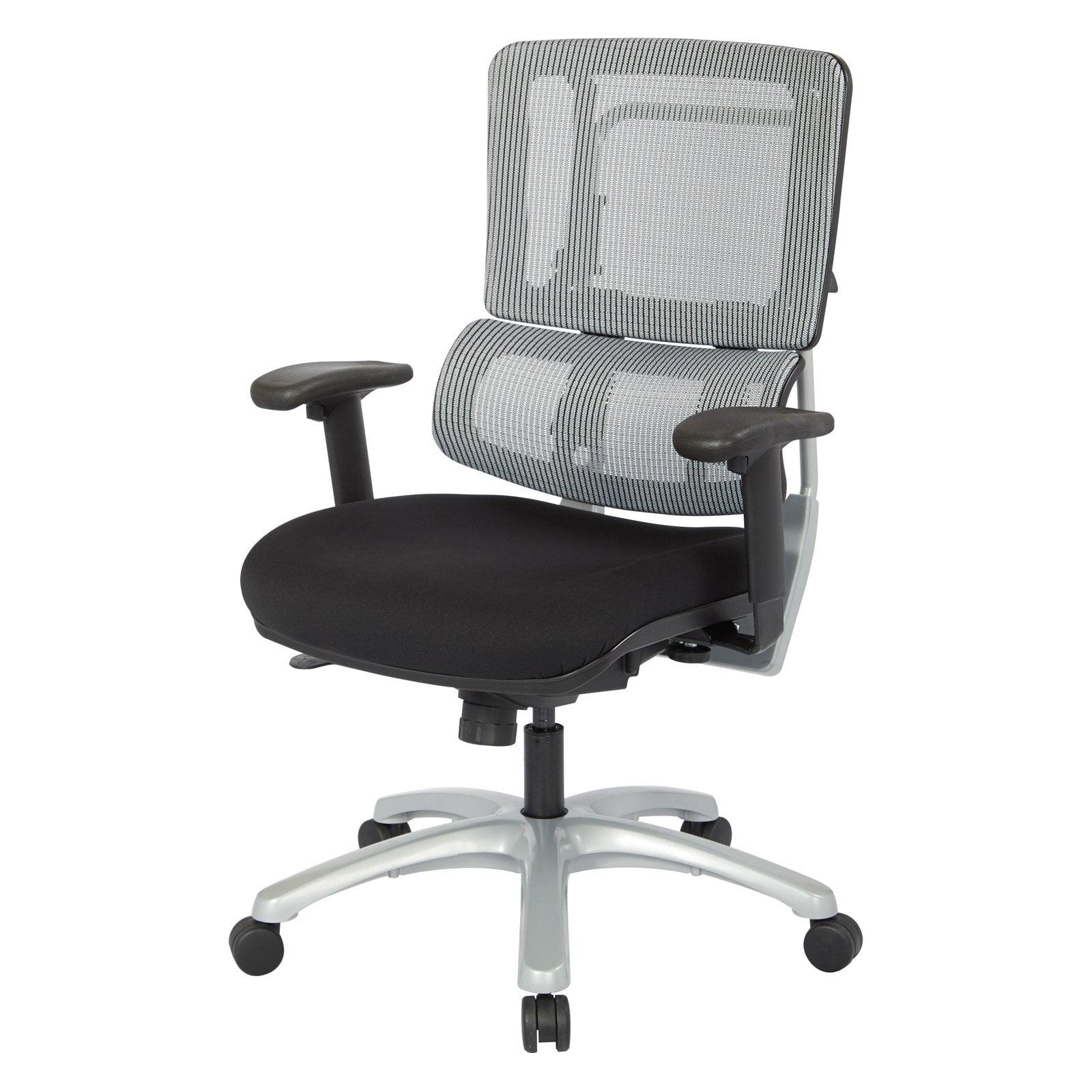 Ergonomic Executive Mesh Swivel Chair with Adjustable Arms in Gray