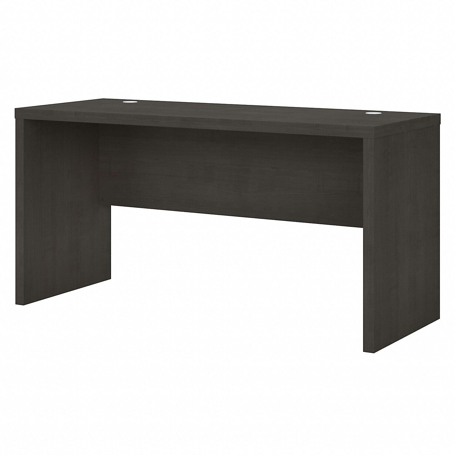 Charcoal Maple 60" Executive Desk with Filing Cabinet