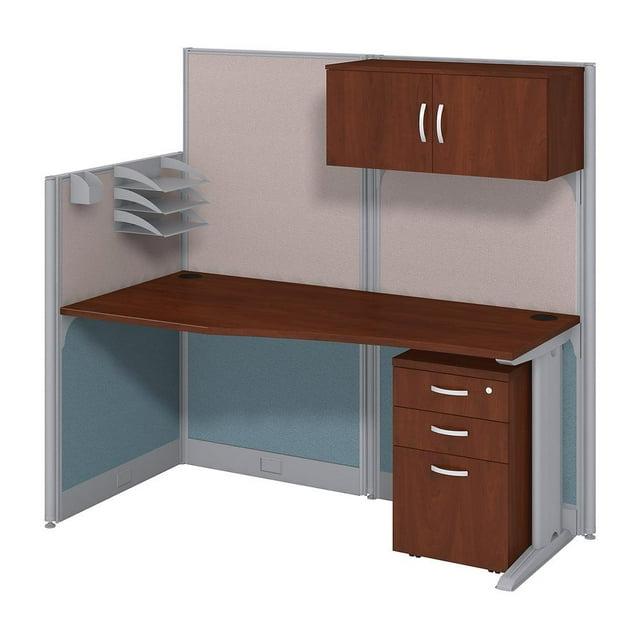 Bush Business Furniture Office In An Hour Rectangle 1 Person Cubicle with Cable Management