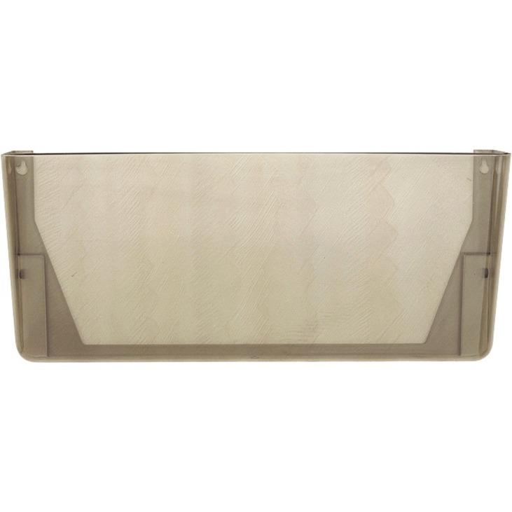 Smoke 16'' Modern Plastic Legal-Size Wall File Pocket