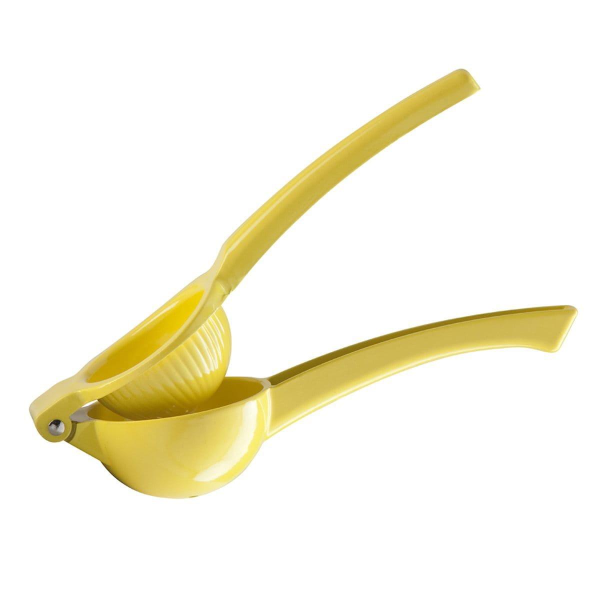 Yellow Aluminum Lemon and Lime Squeezer with Non-Stick Coating