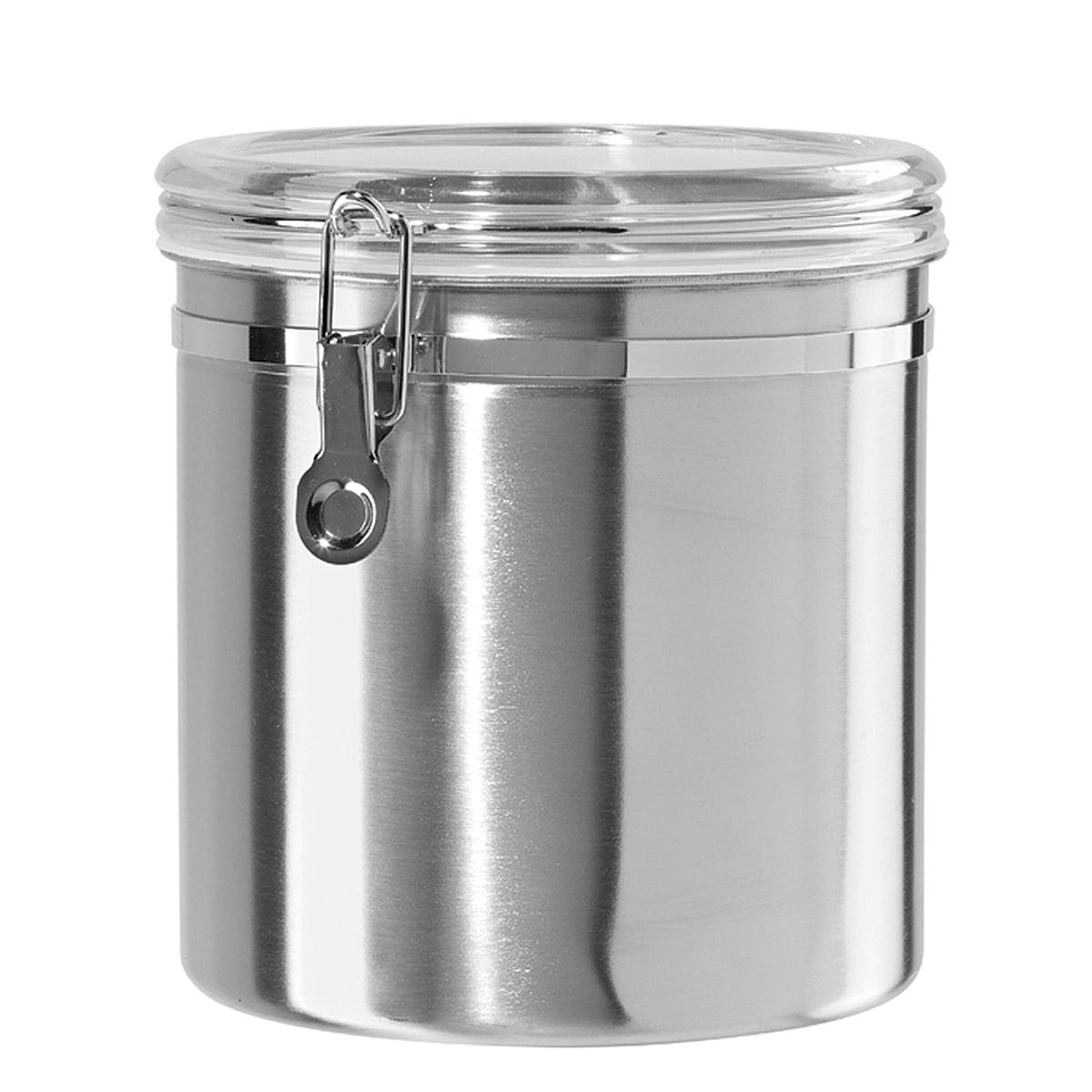 Stainless Steel Clamp Canister w/ Clear Lid