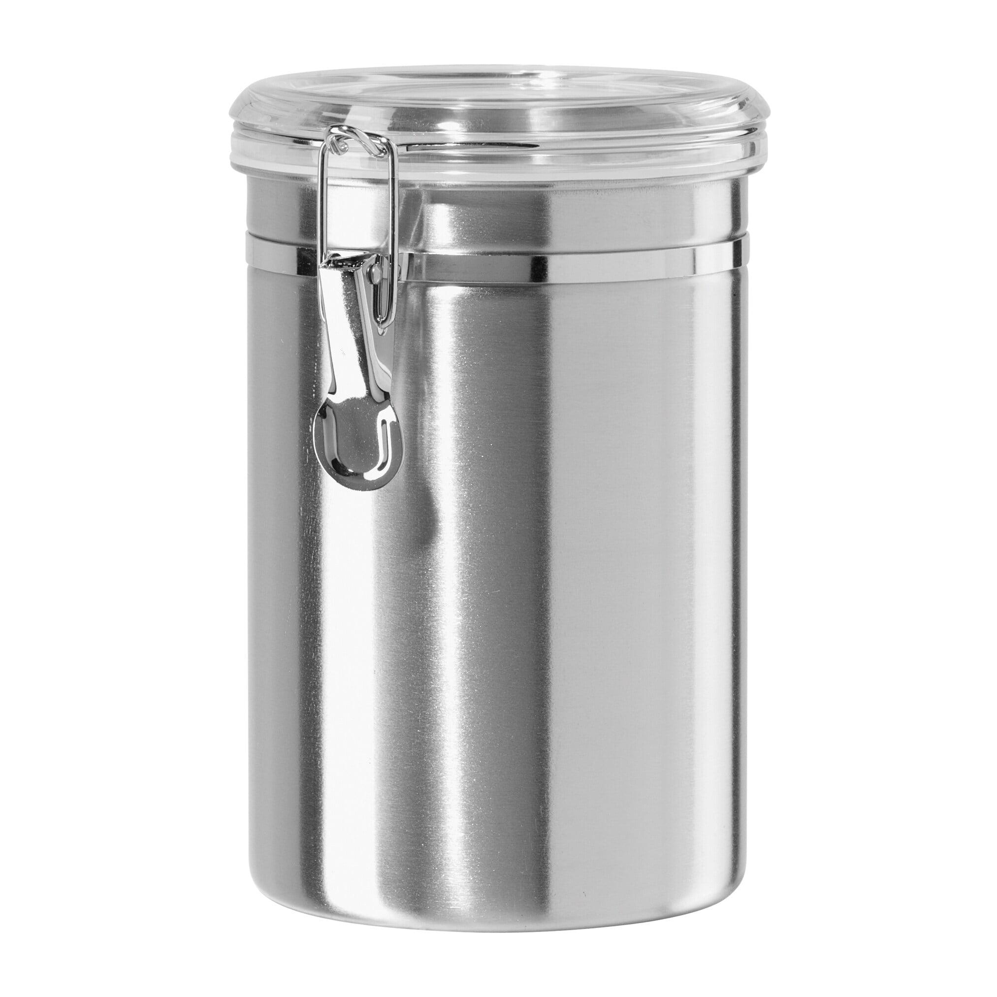 Stainless Steel Clamp Canister w/ Clear Lid