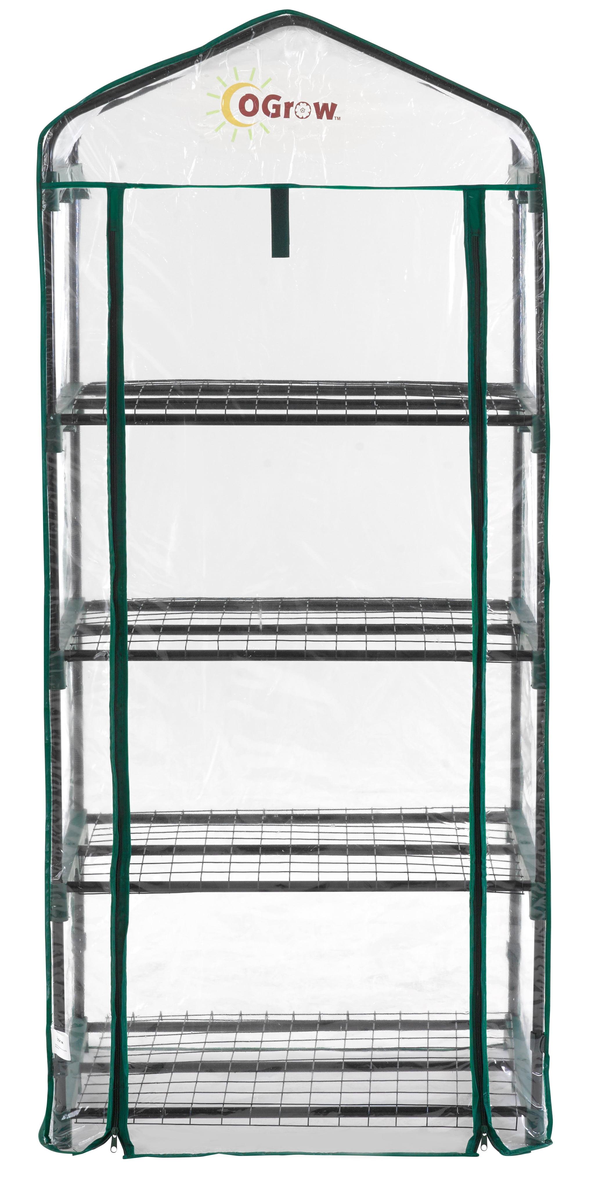 Ogrow 4-Tier Portable Greenhouse with Clear Cover