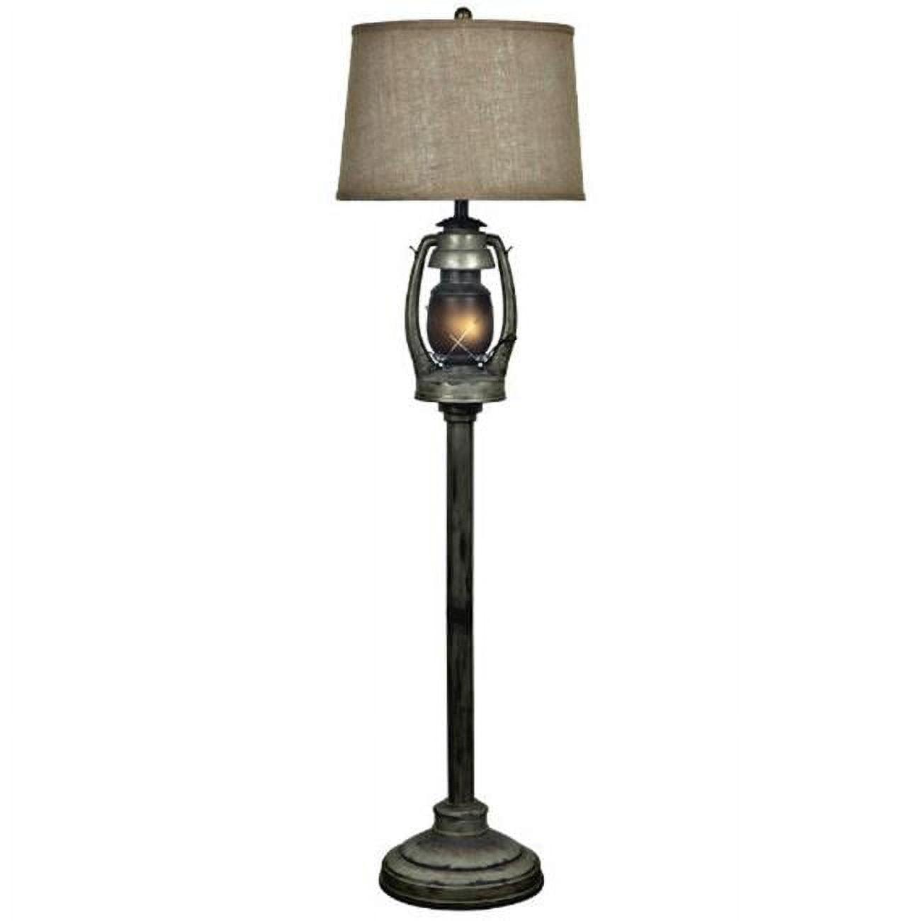 Melvin 62'' Silver Resin Floor Lamp with 3-Way Switch