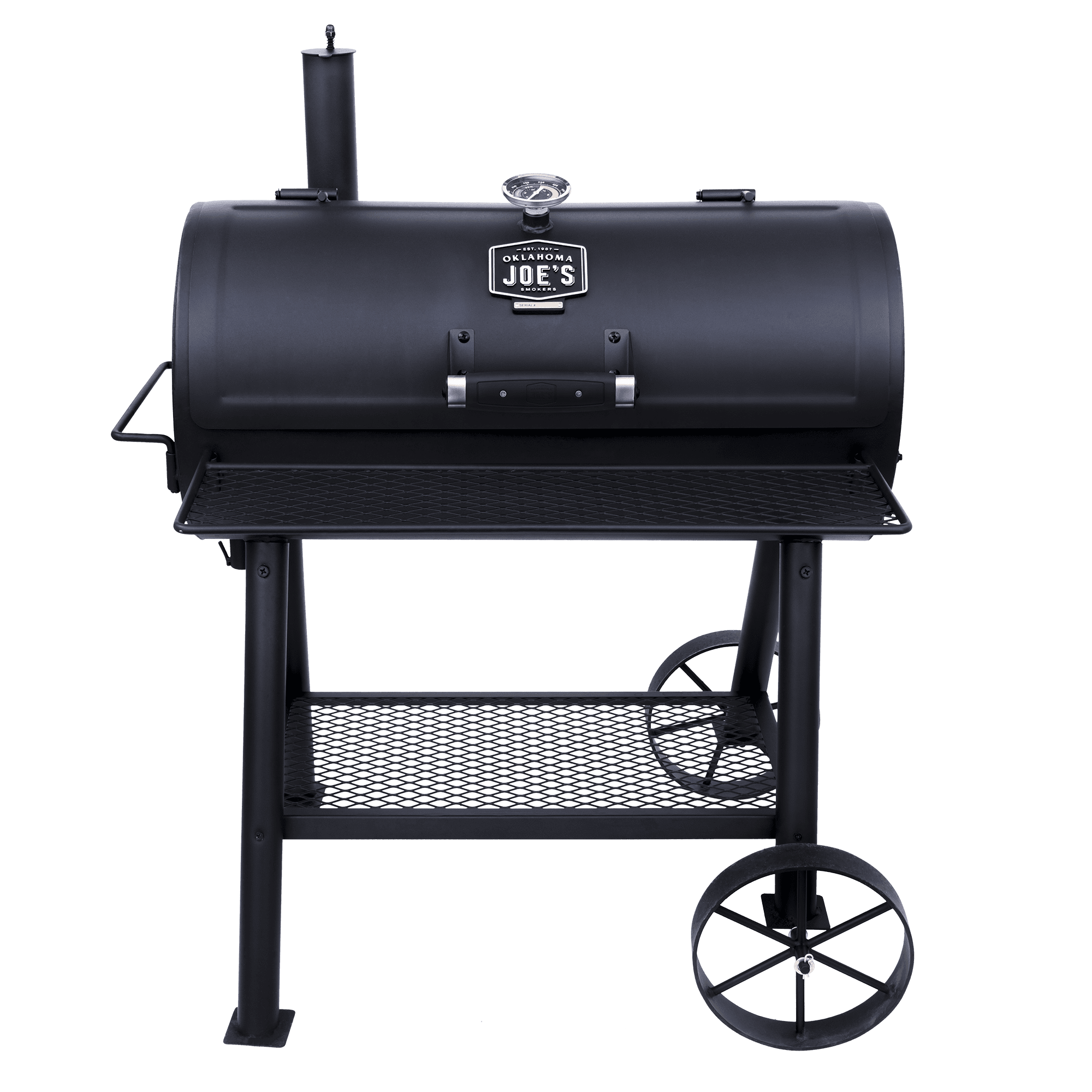 Oklahoma Joe's Black Charcoal Barrel Grill with Smoker