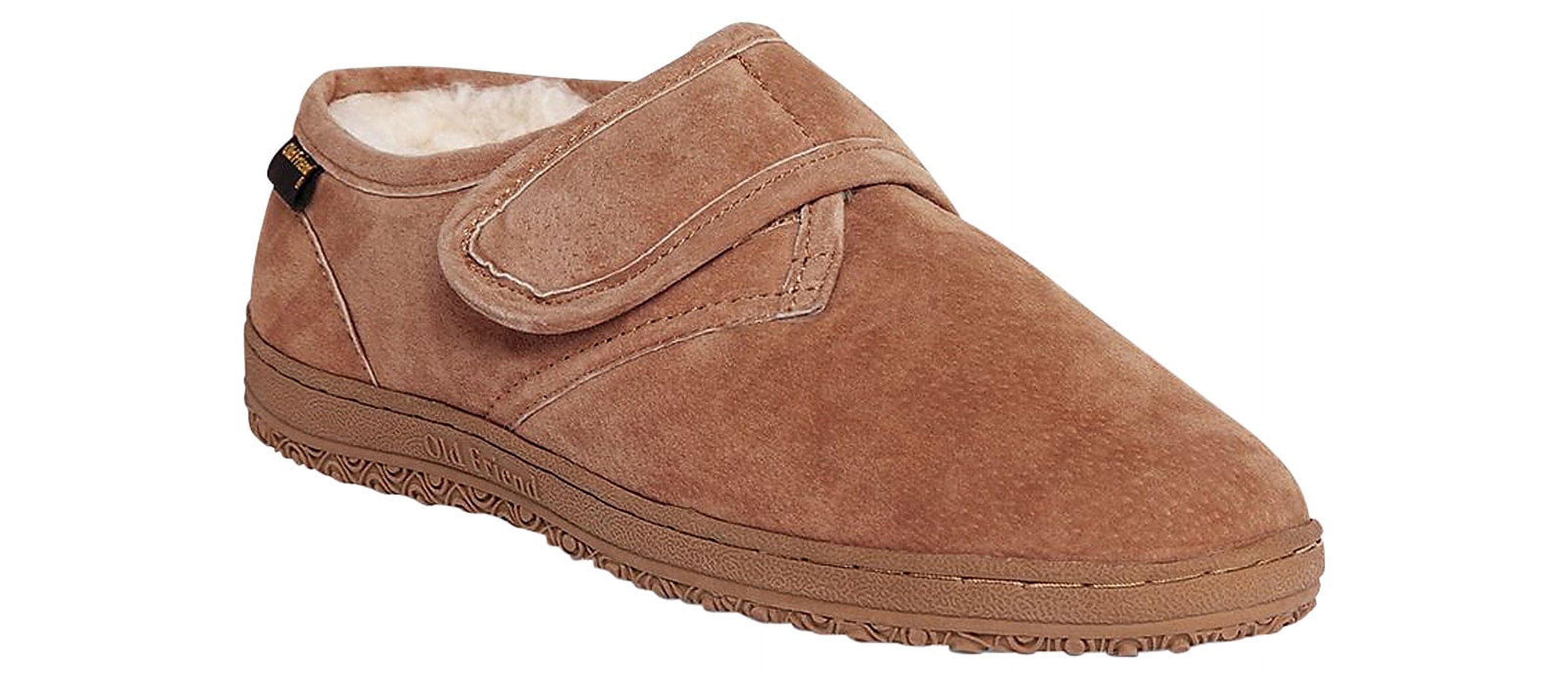 Old Friend Footwear Old Friend Adjustable Bootee Wide Slipper Brown | 421204 215