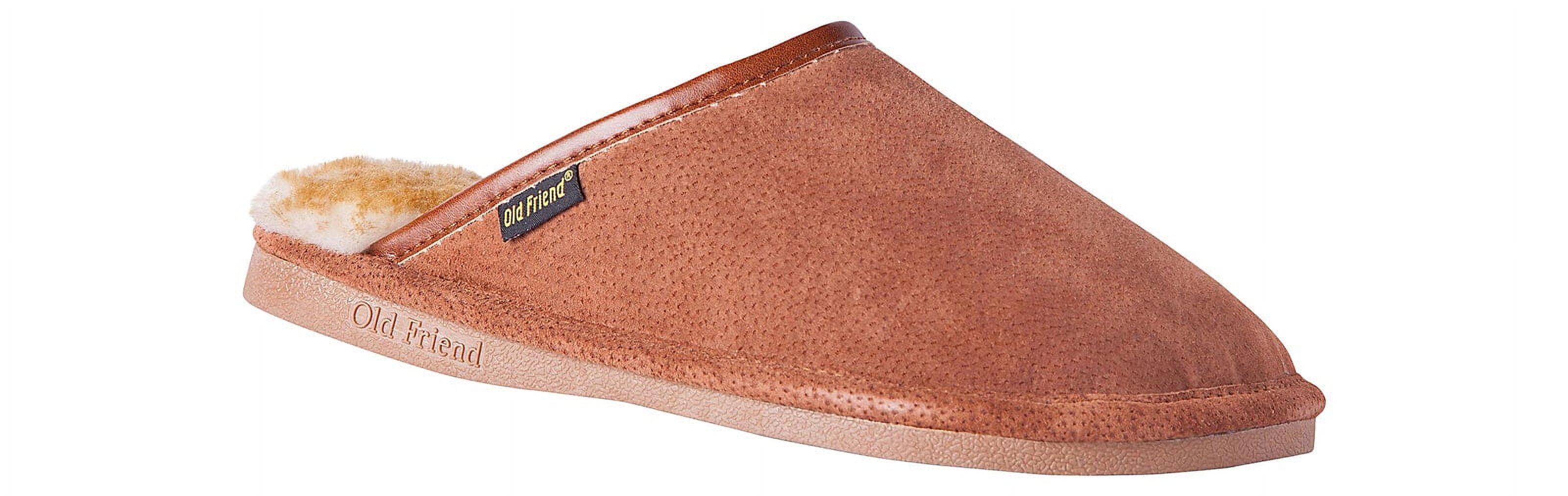 Old Friend Footwear Old Friend Scuff Chestnut Wide Slipper Brown | 421216 BRN W