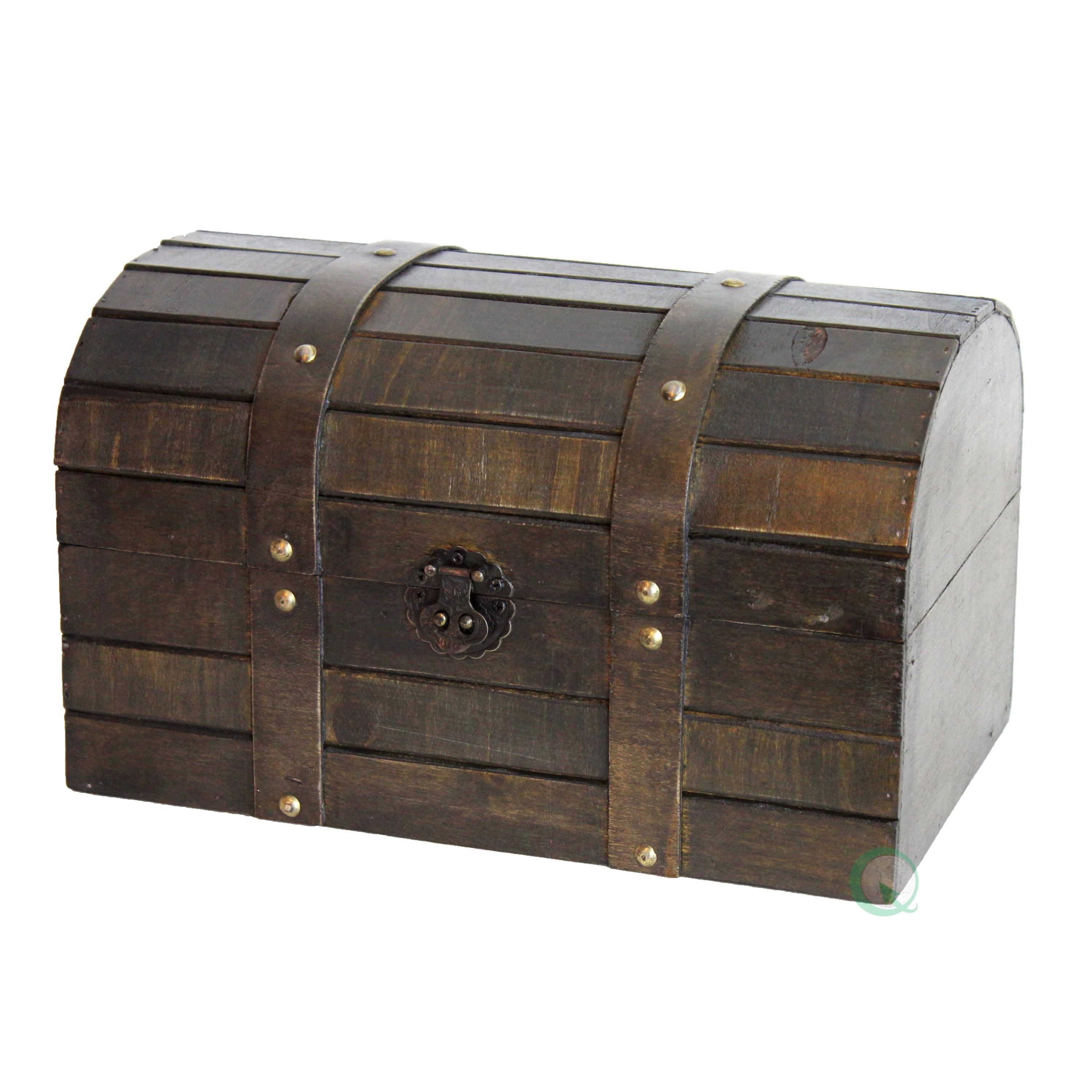 Rustic Brown Barn Wood Trunk with Antique Hardware