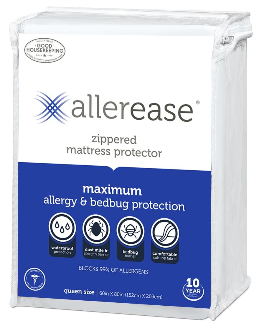 Twin XL Waterproof Zippered Mattress Protector with Allergy and Bedbug Protection