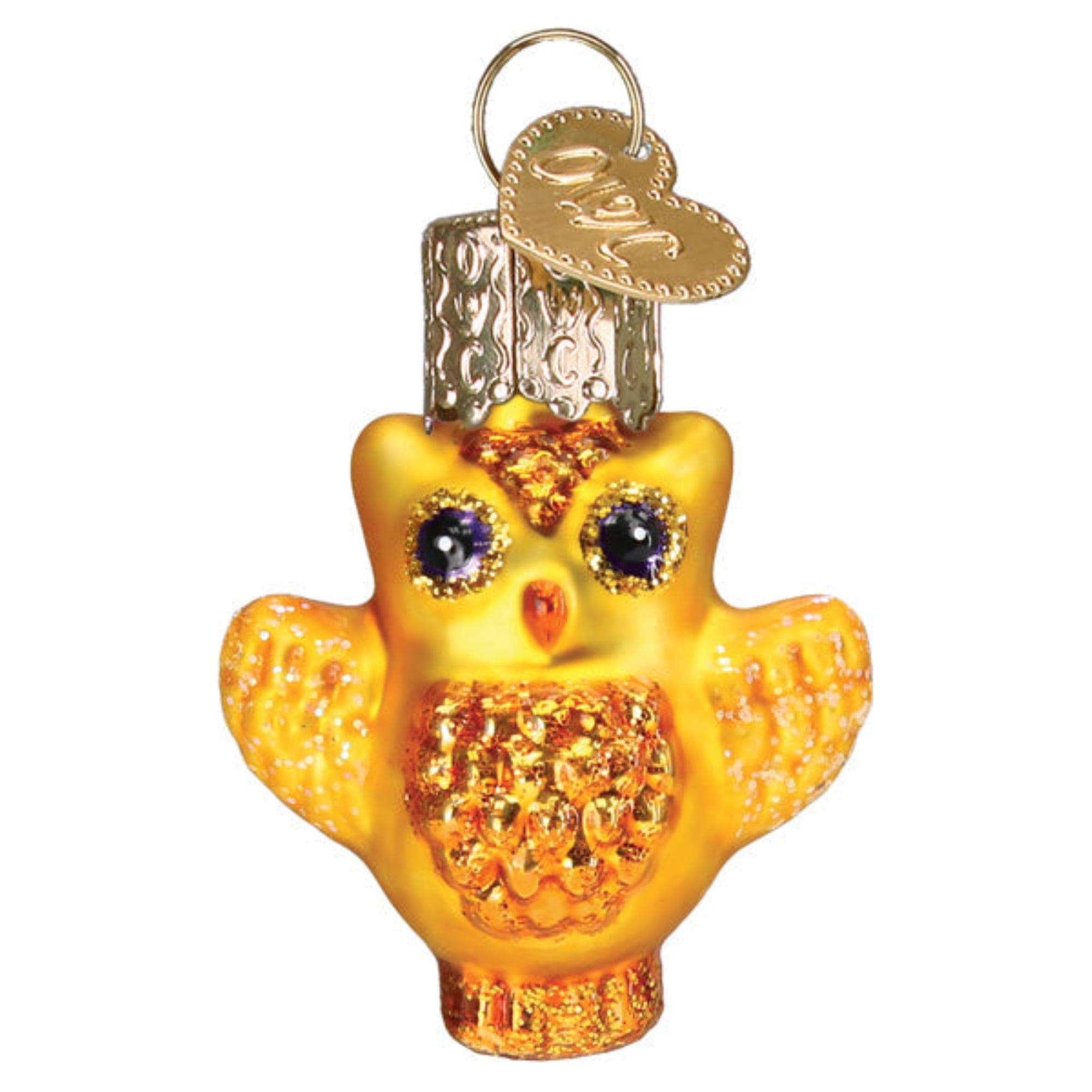 Old World Christmas Glass Ornament, Mini Owl (with OWC Gift Box)